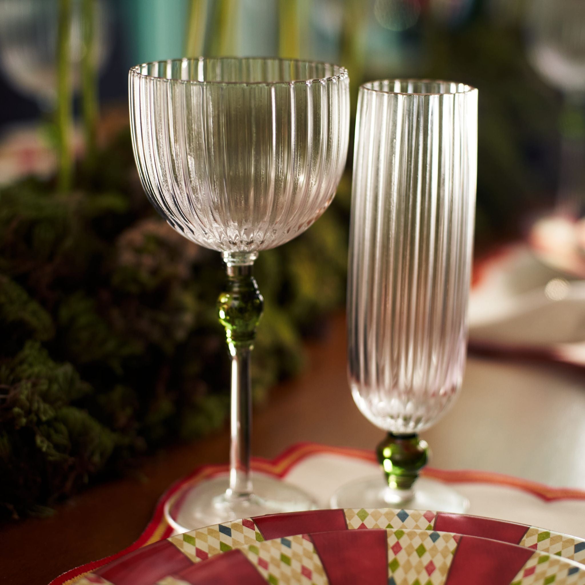 Cj. 2 Taças Haste Verde