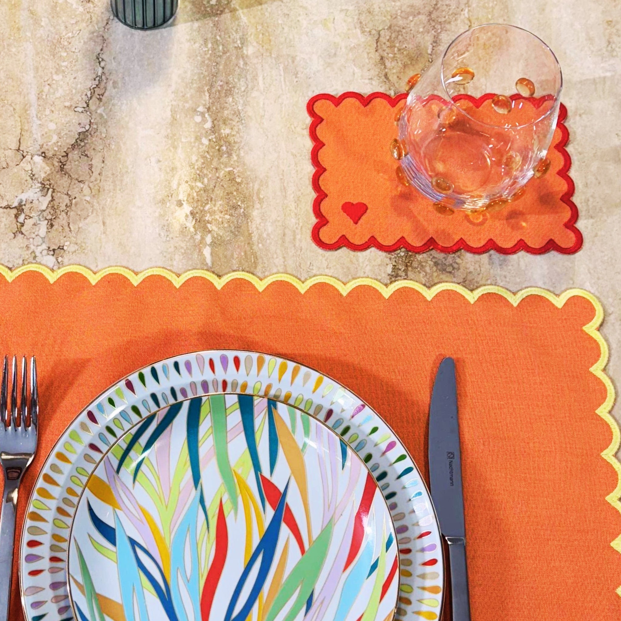 Kit 2 Pratos Rasos e 2 Pratos de Sobremesa Solare com Filete de Ouro 24K