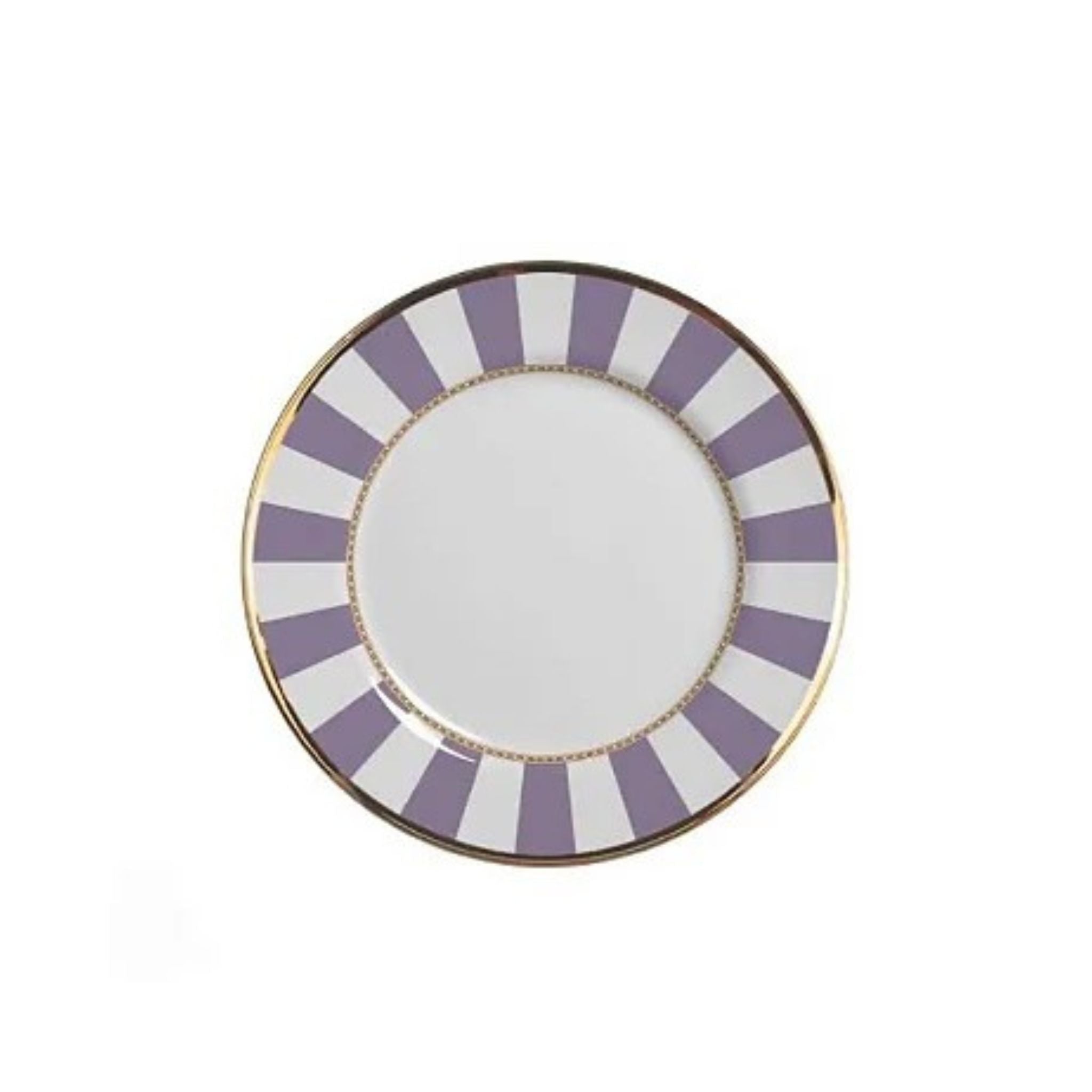 Conjunto de 2 Pratos de Sobremesa Lavanda Stripe