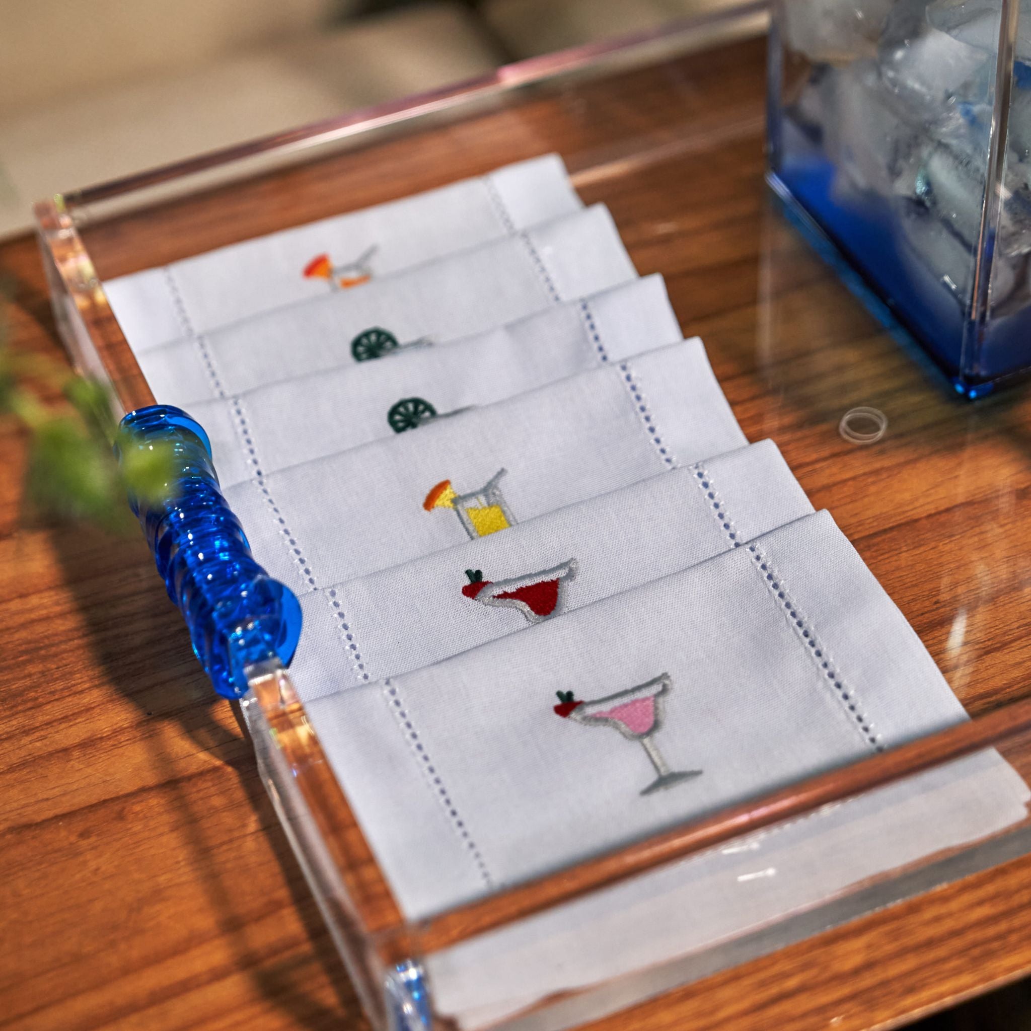 Conjunto de 6 guardanapos de Coquetel - Drinks