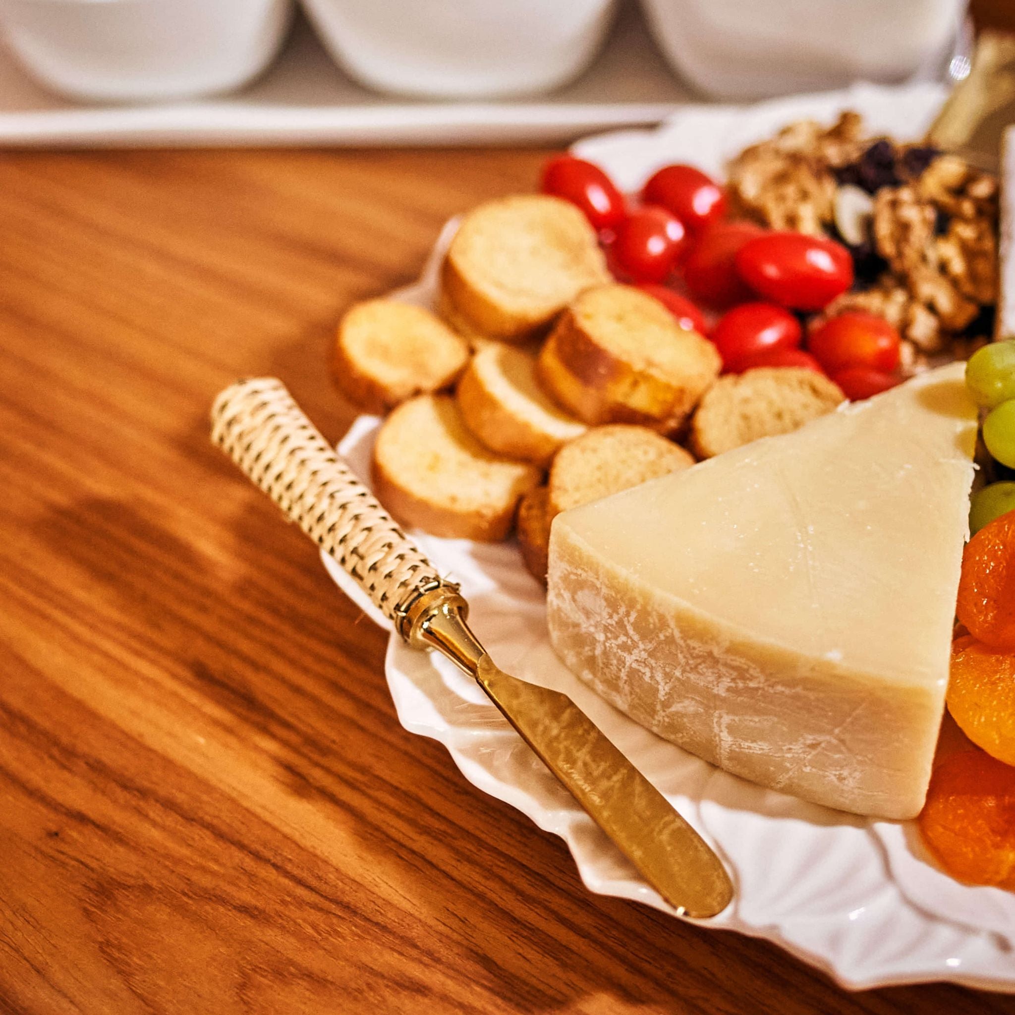 Conjunto de Facas de Aço Inox com Cabo de Rattan