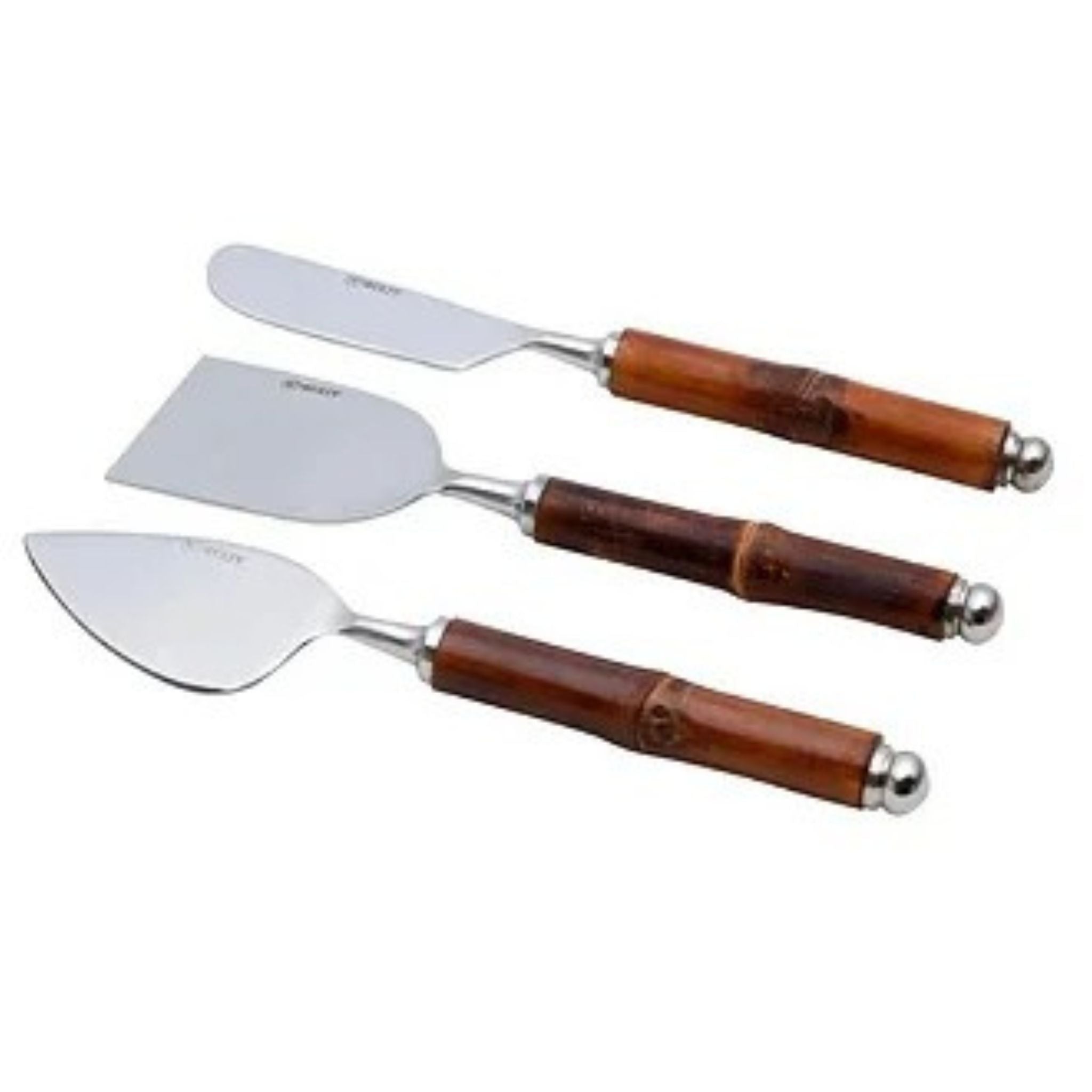 Conjunto de Facas para Queijo com Cabo de Bambu Natural