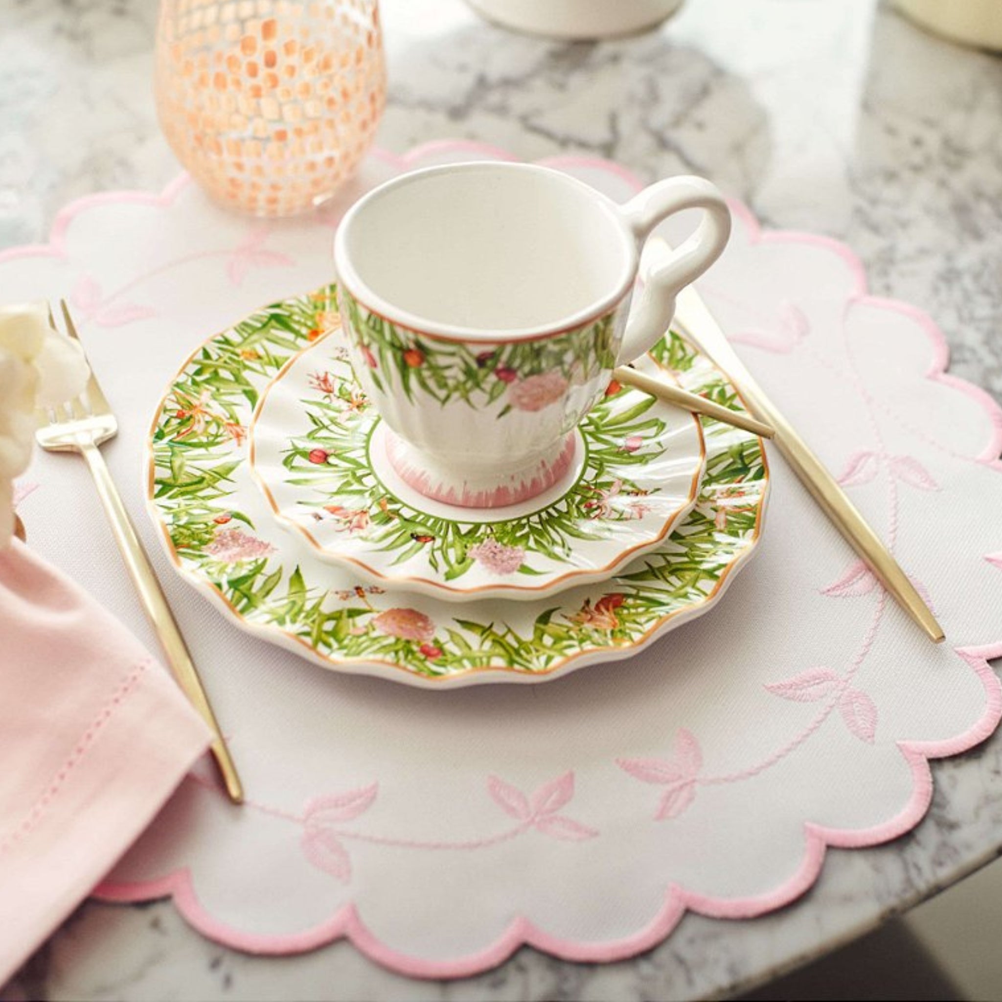 Lugar Americano Rosa Bebê