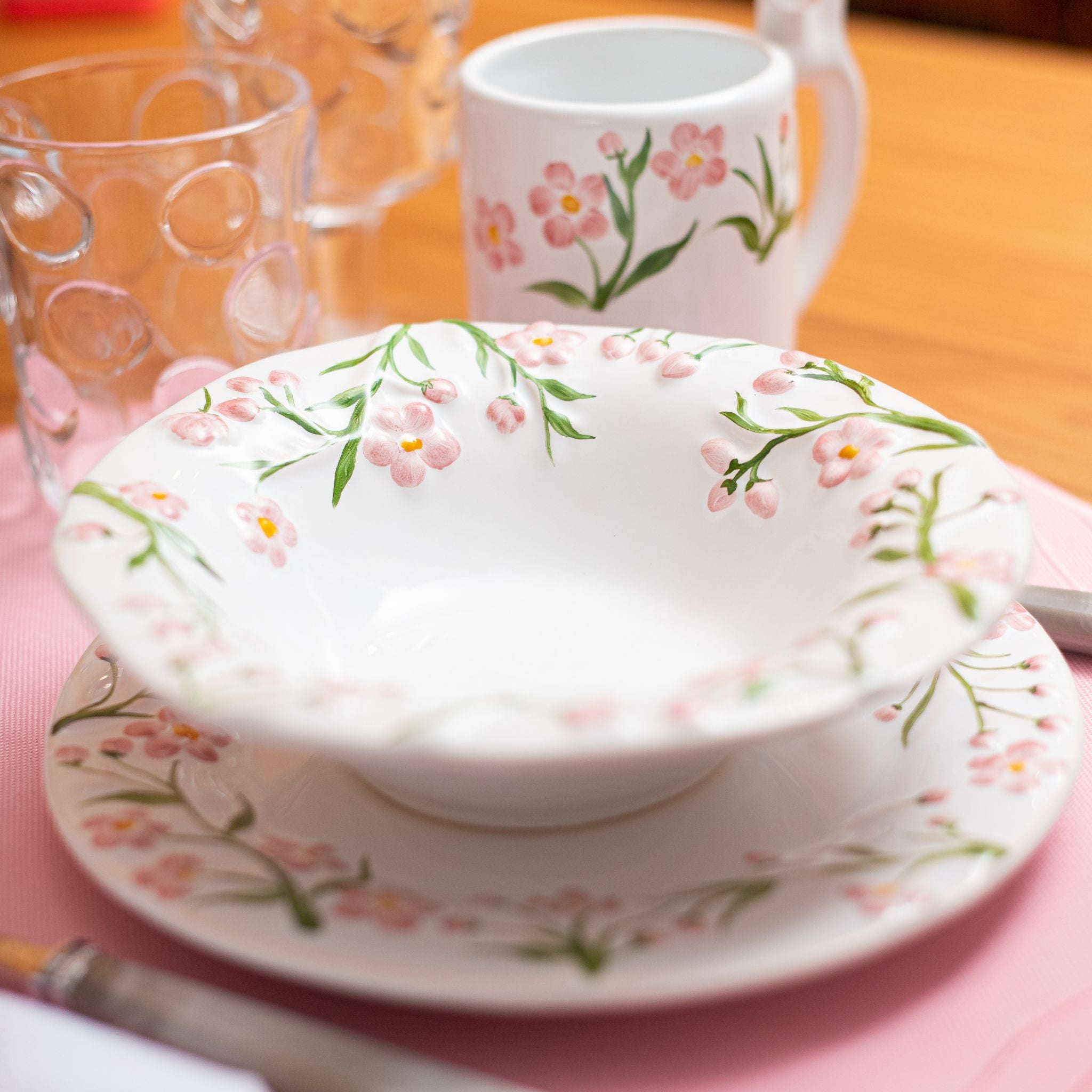 Cj. 2 Bowls Relevo Rosa