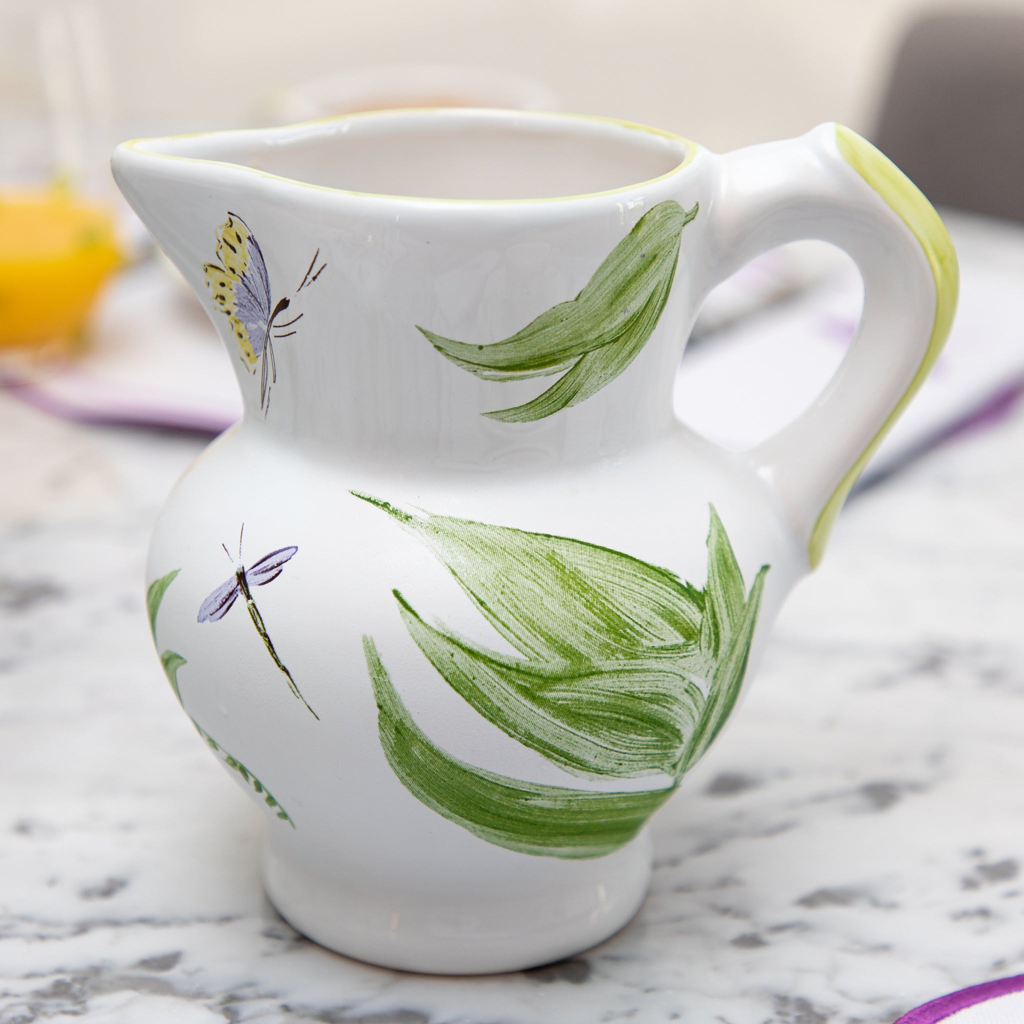 Jarra Cerâmica Libélula Lilás