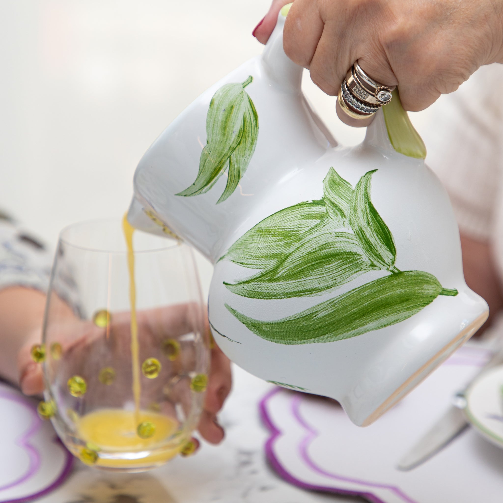 Jarra Cerâmica Libélula Lilás