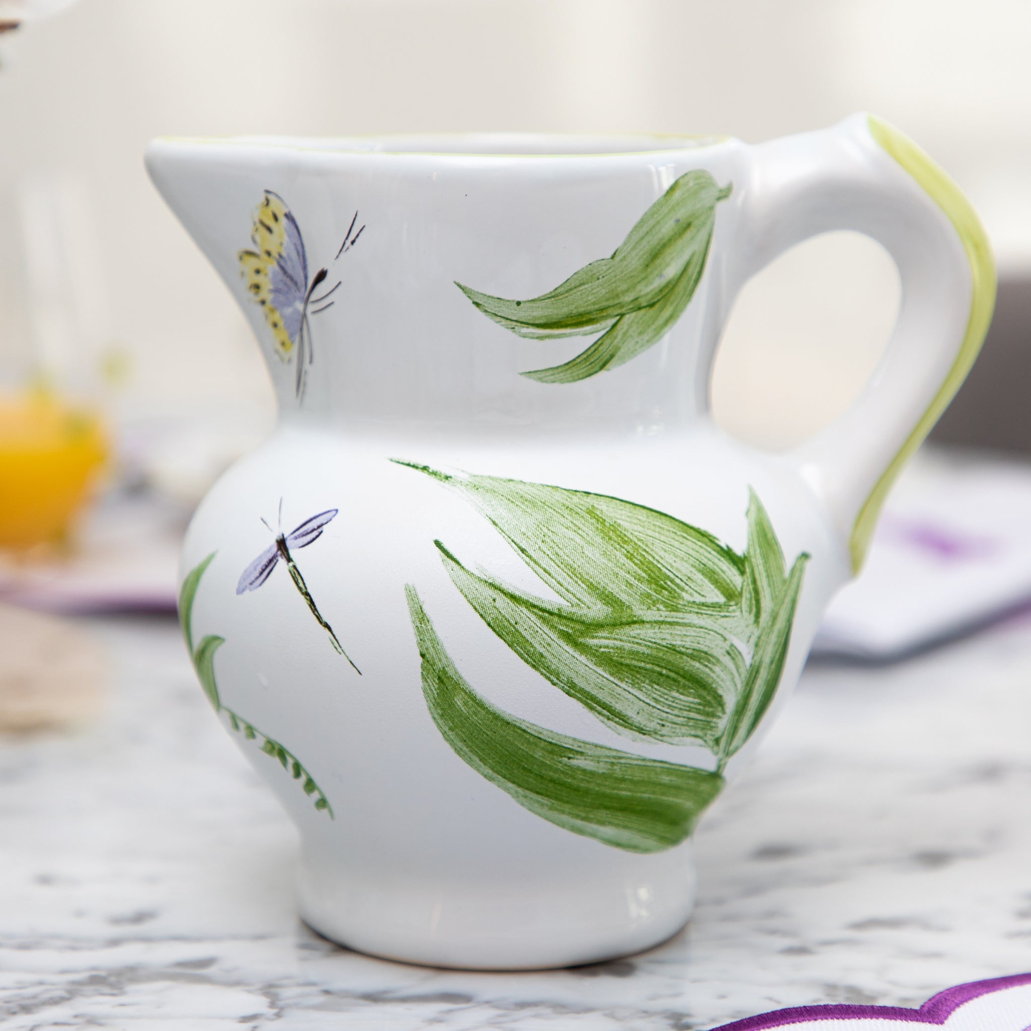 Jarra Cerâmica Libélula Lilás