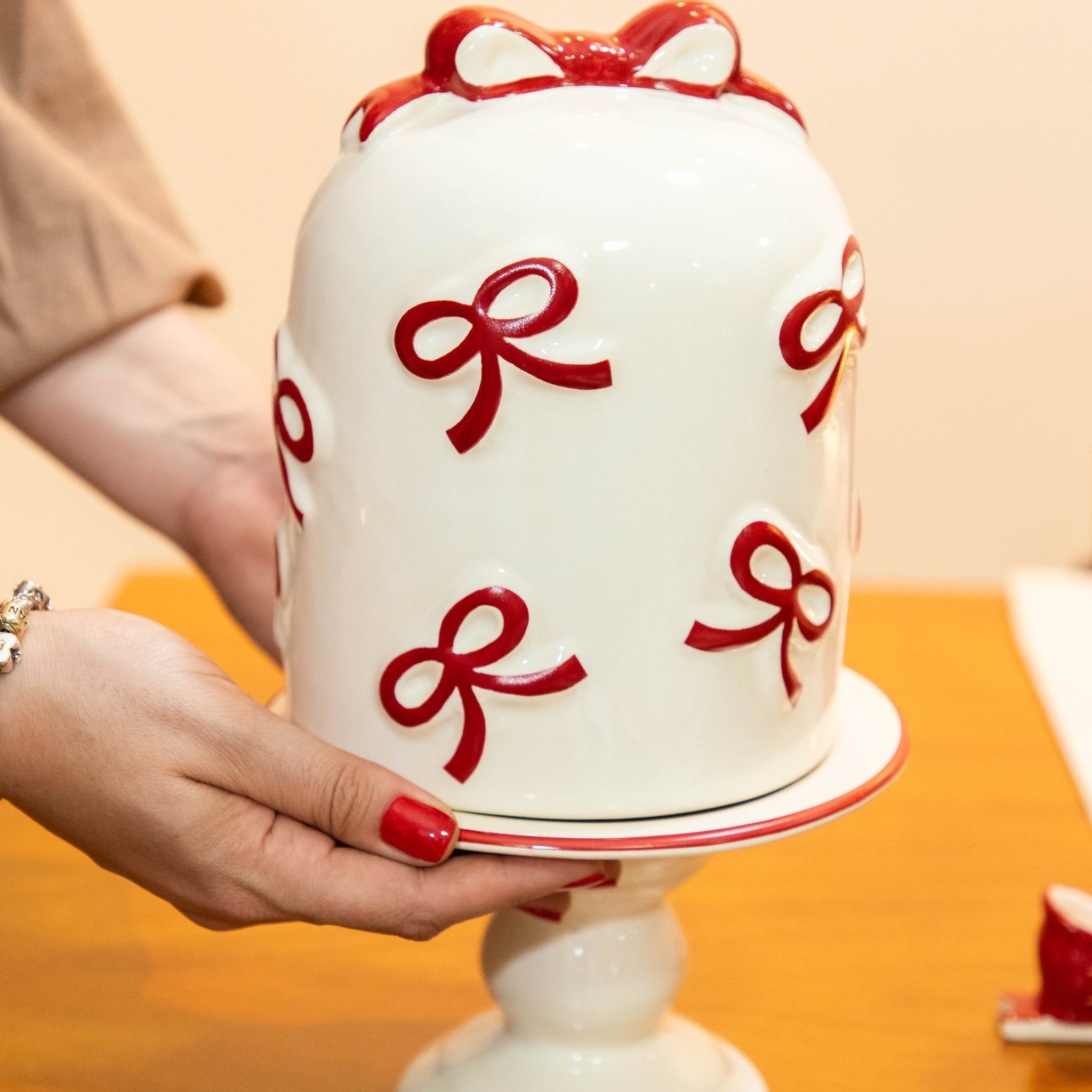 Porta Panetone Médio Laço de Fita