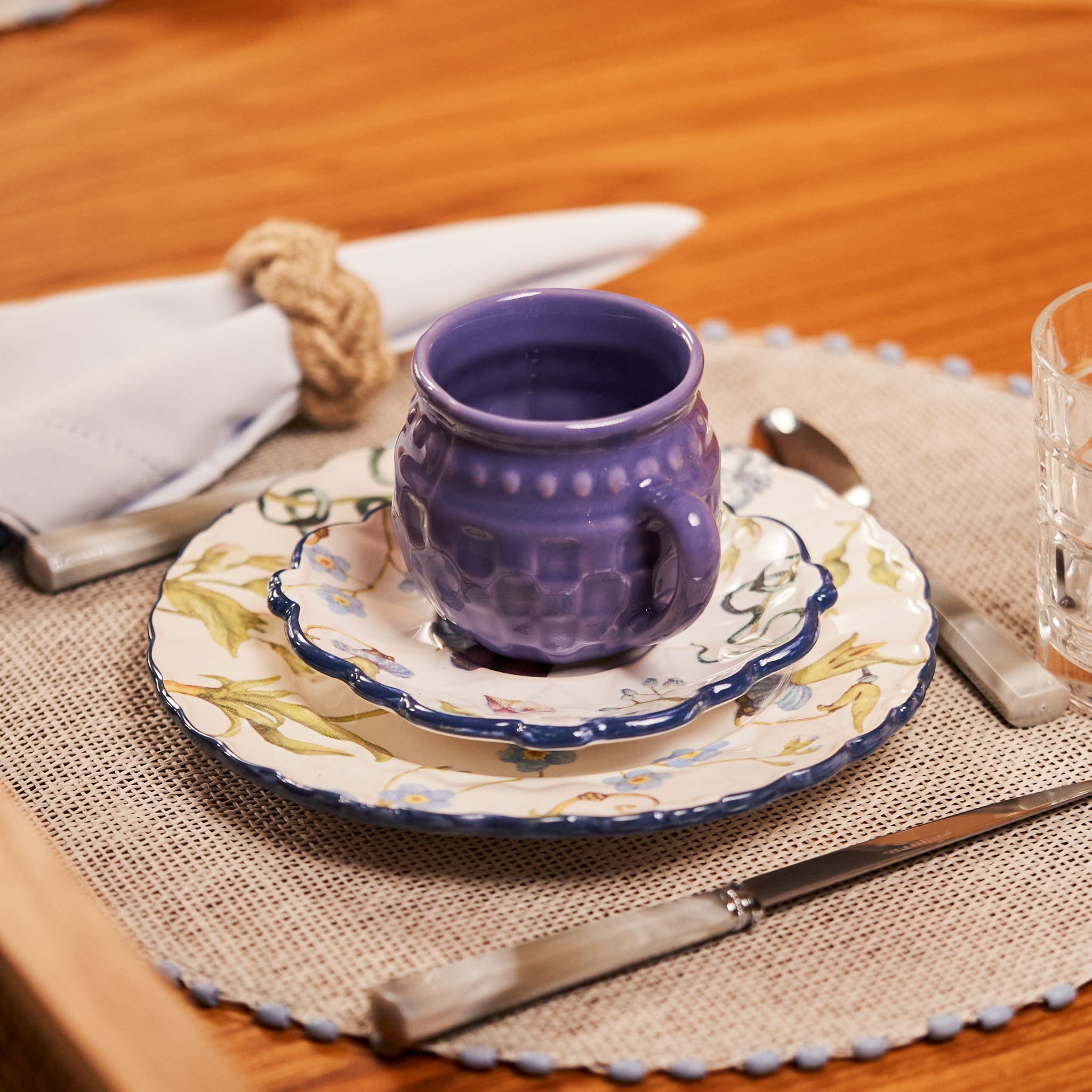 Cj. de 2 Xícaras de Chá e Píres Aurora