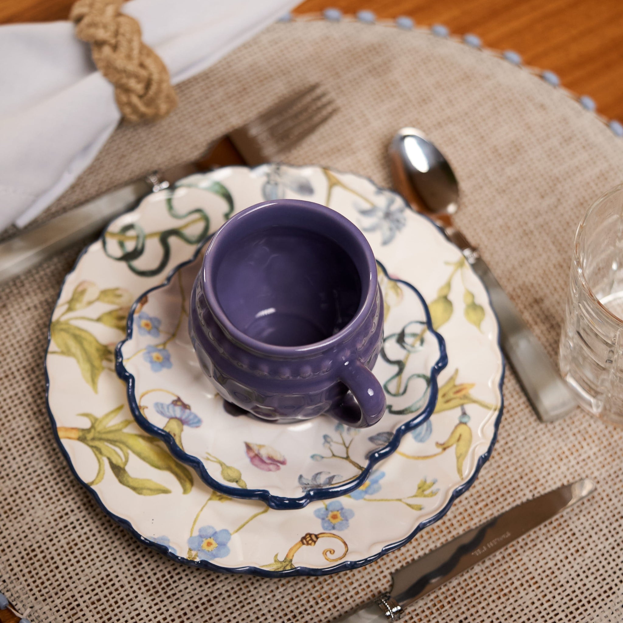 Cj. 2 Pratos de Sobremesa Aurora