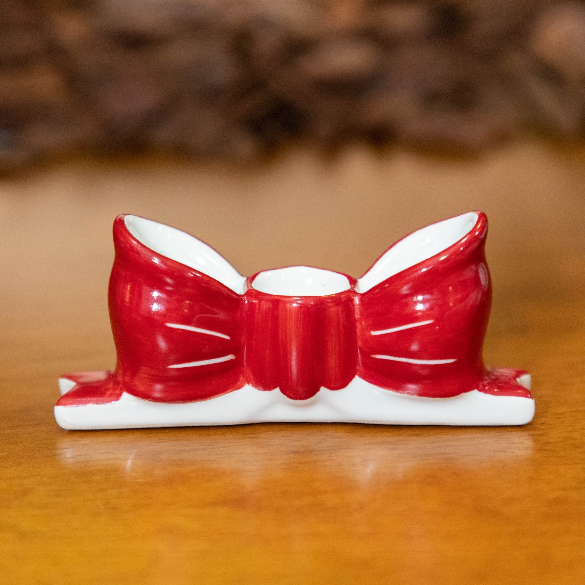 Castiçal Laço Cereja