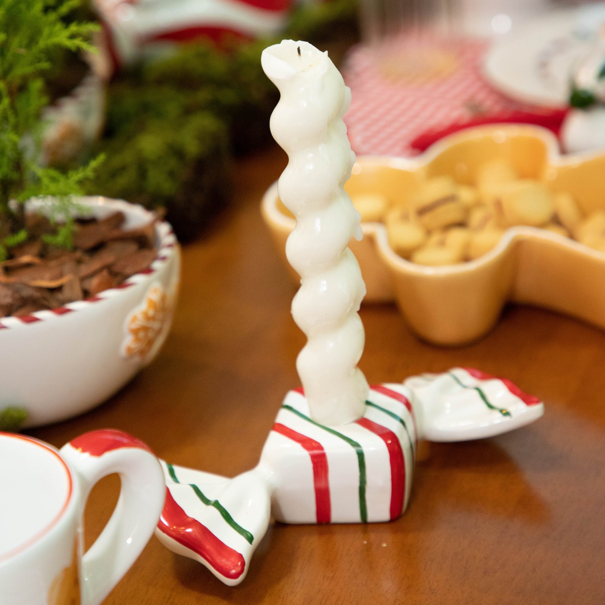 Castiçal Bala Candy Quadrada Vermelho