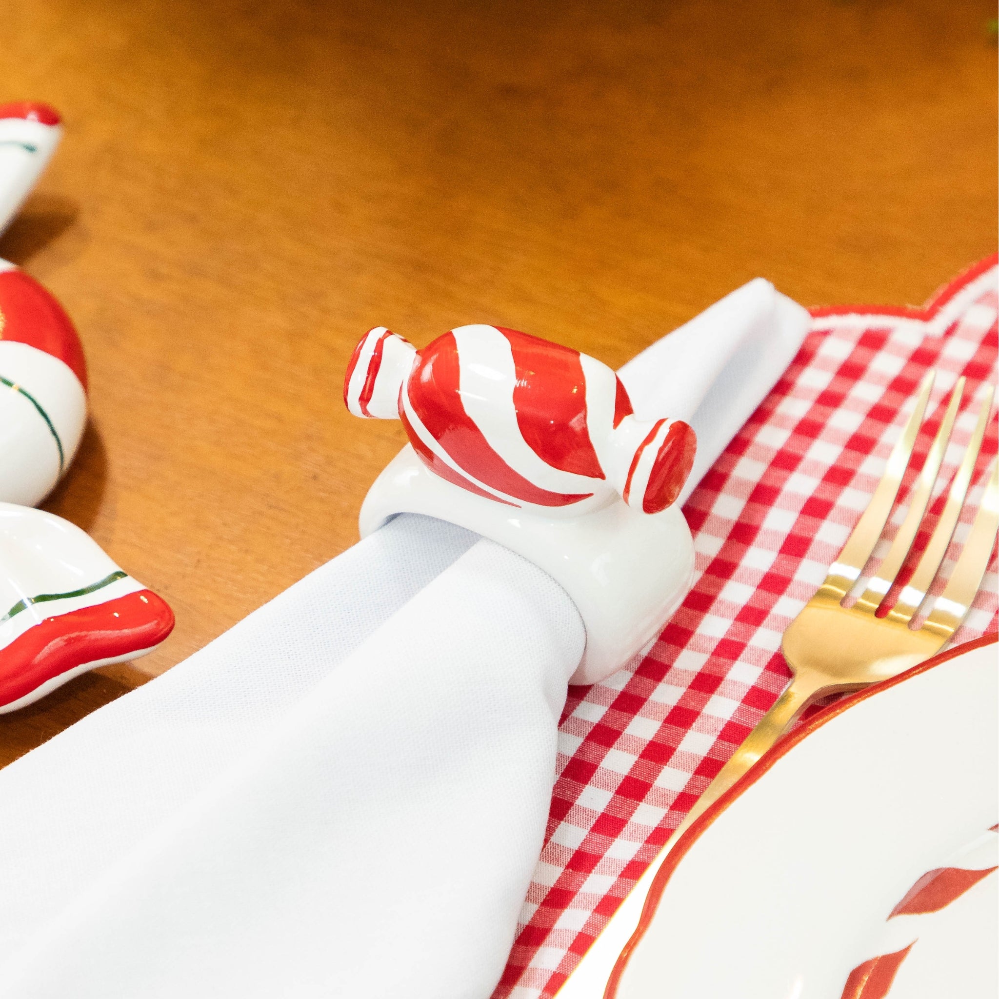 Porta Guardanapo Bala Candy Vermelho