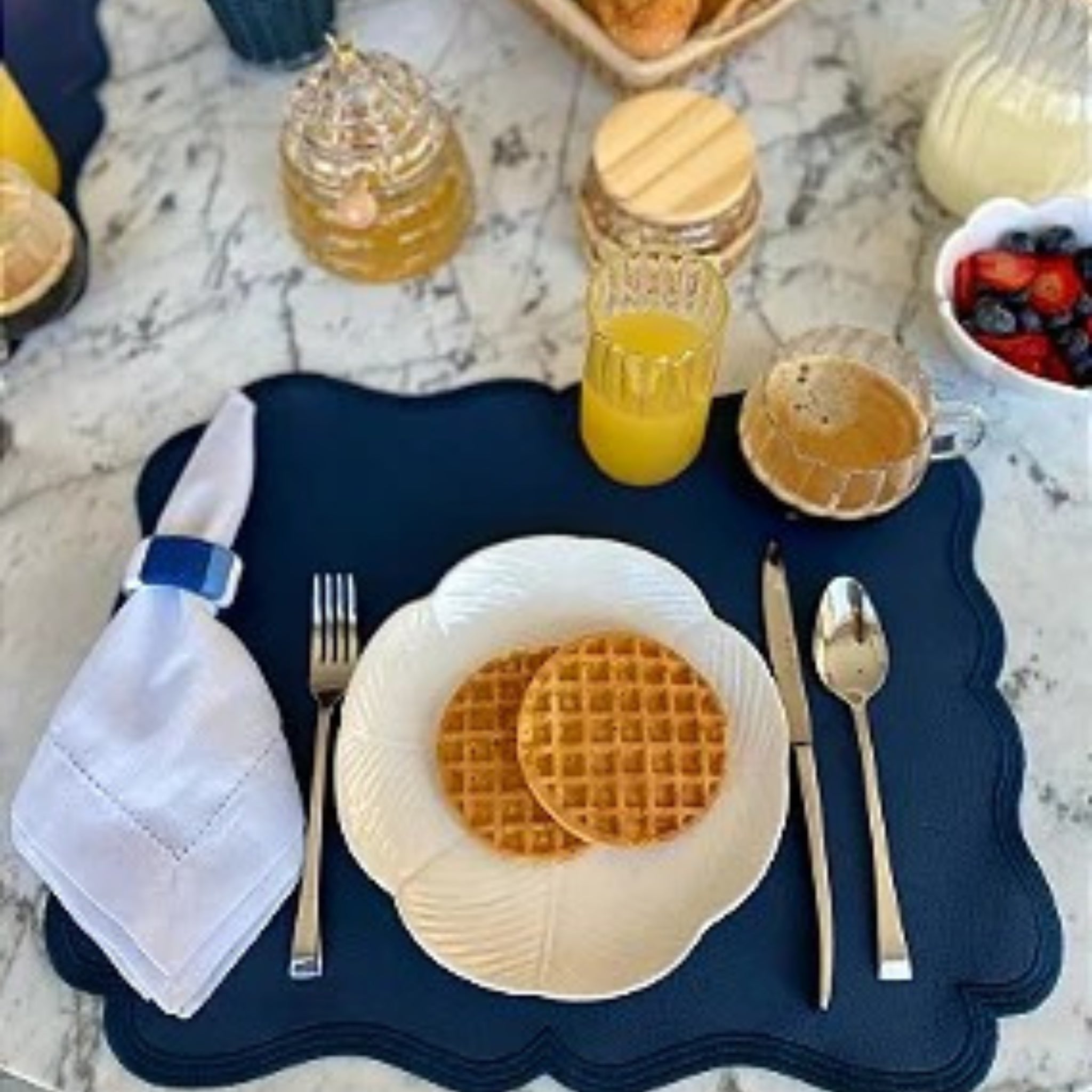 Porta Guardanapo Argola Colorida Azul