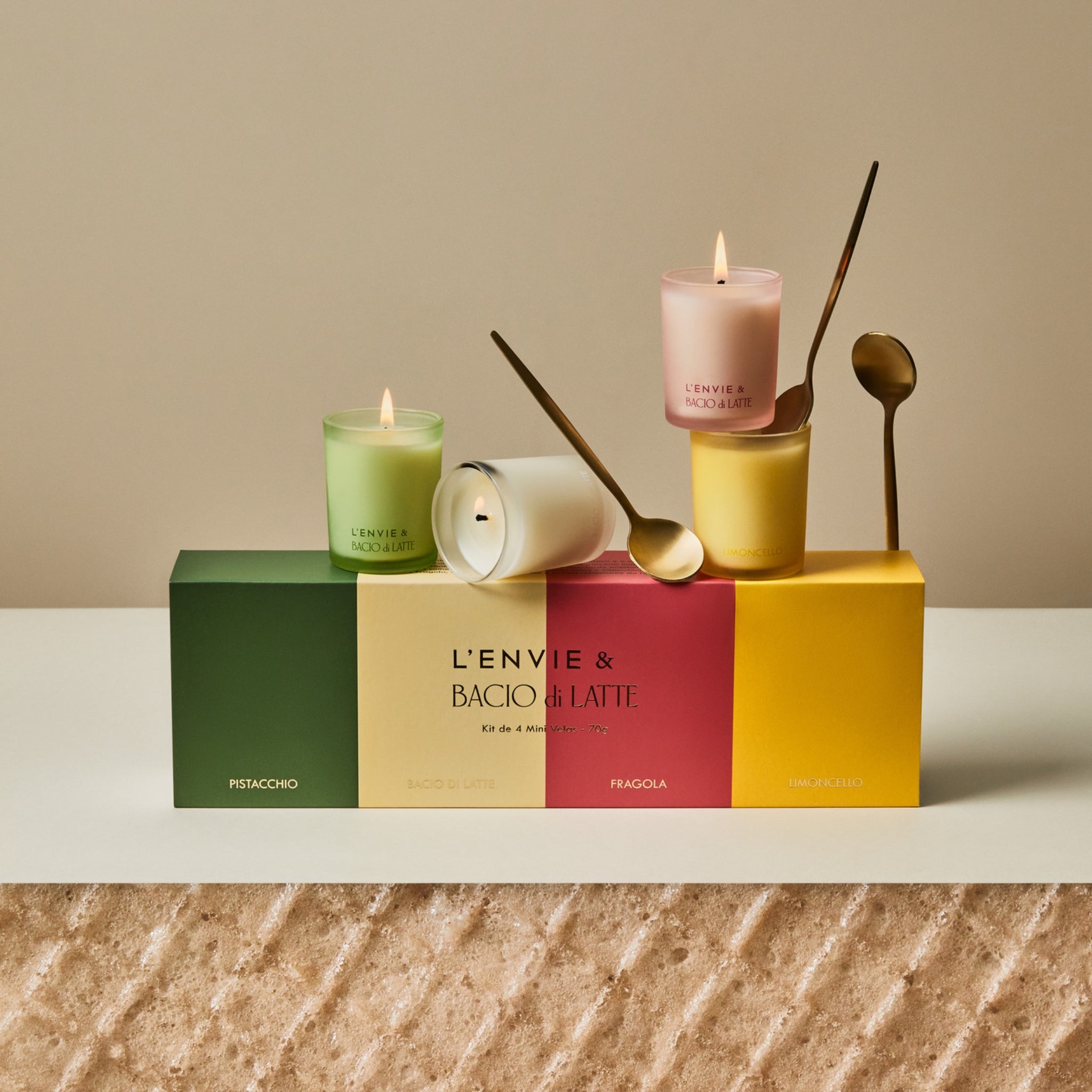 Set de 4 Velas LENVIE e Bacio di Latte