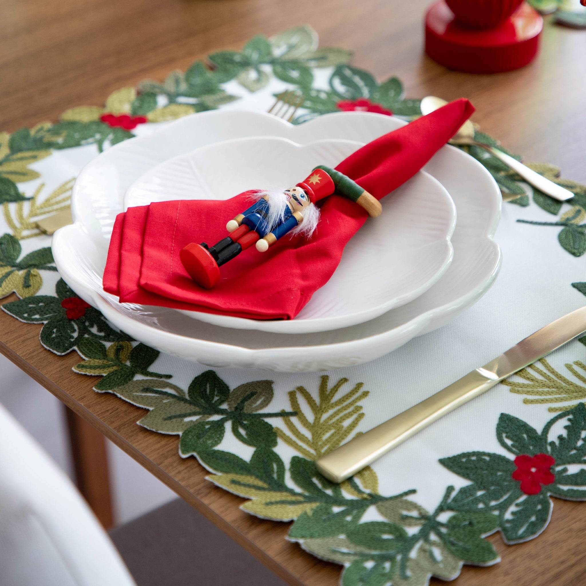 Lugar Americano Azevinho Retangular