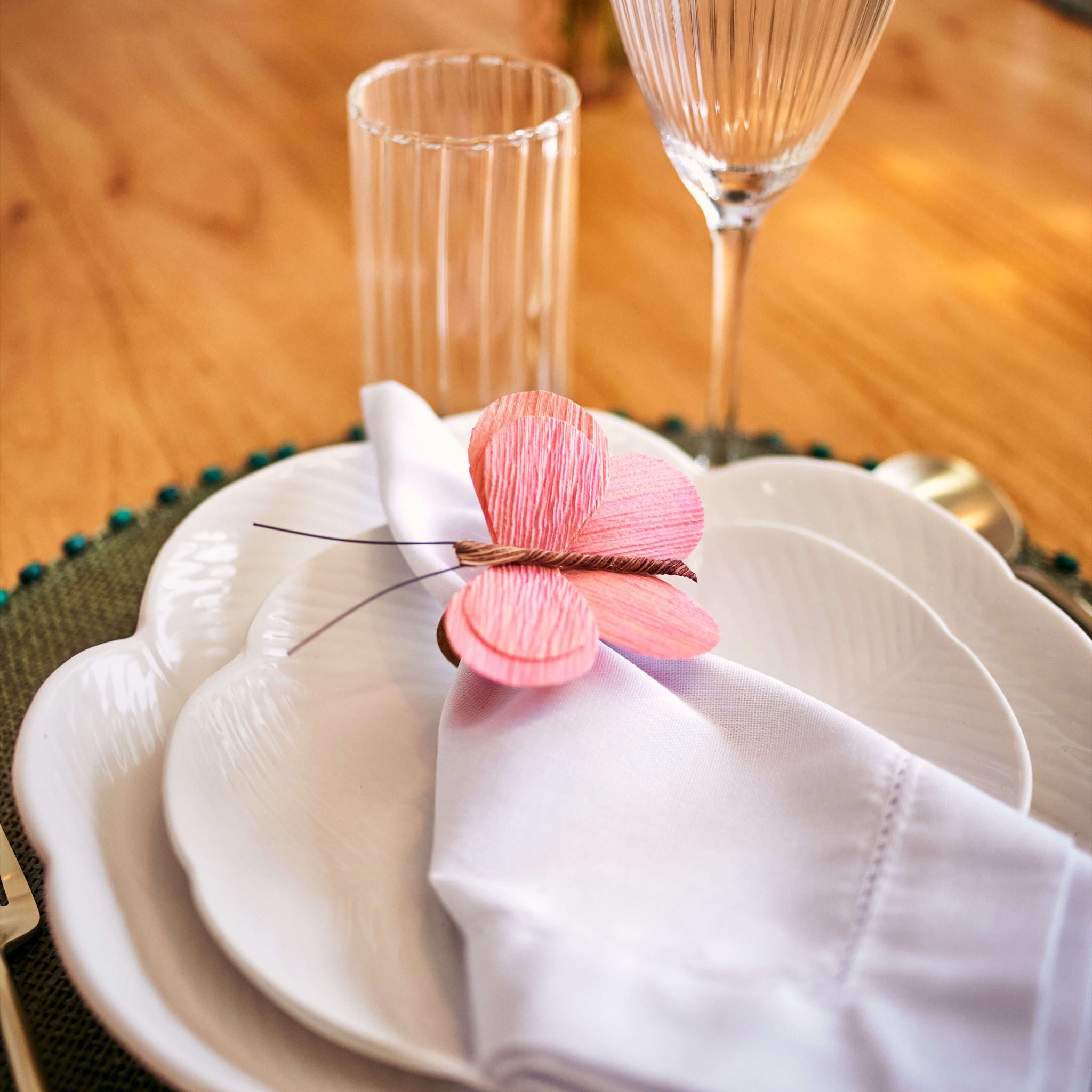 Prato de Sobremesa Banana Leaf Branco