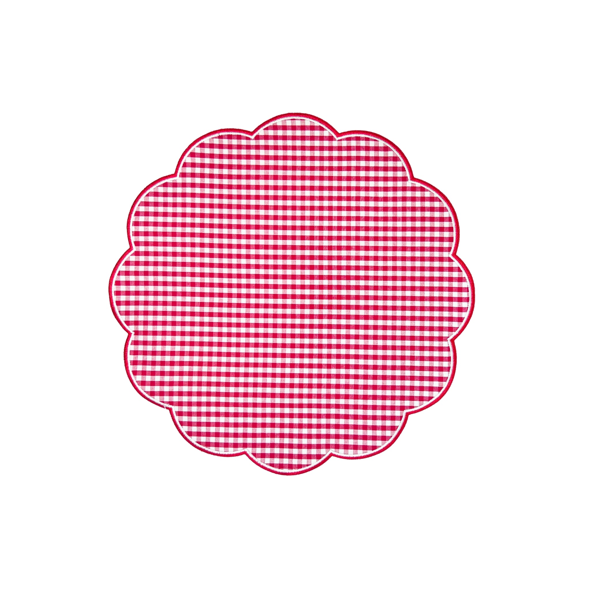 Lugar Americano Xadrez Vermelho e Branco