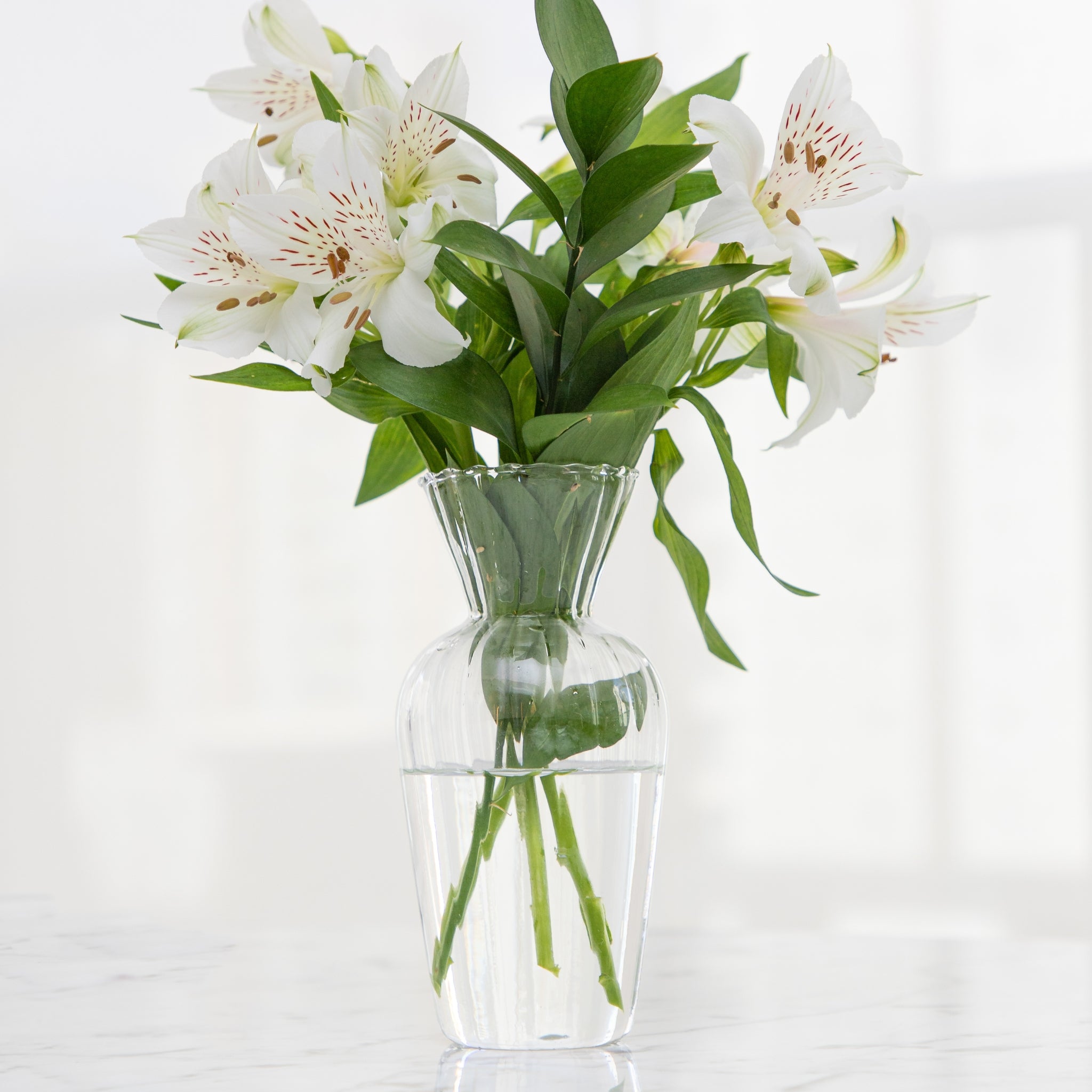 Vaso Decorativo Frisado Transparente