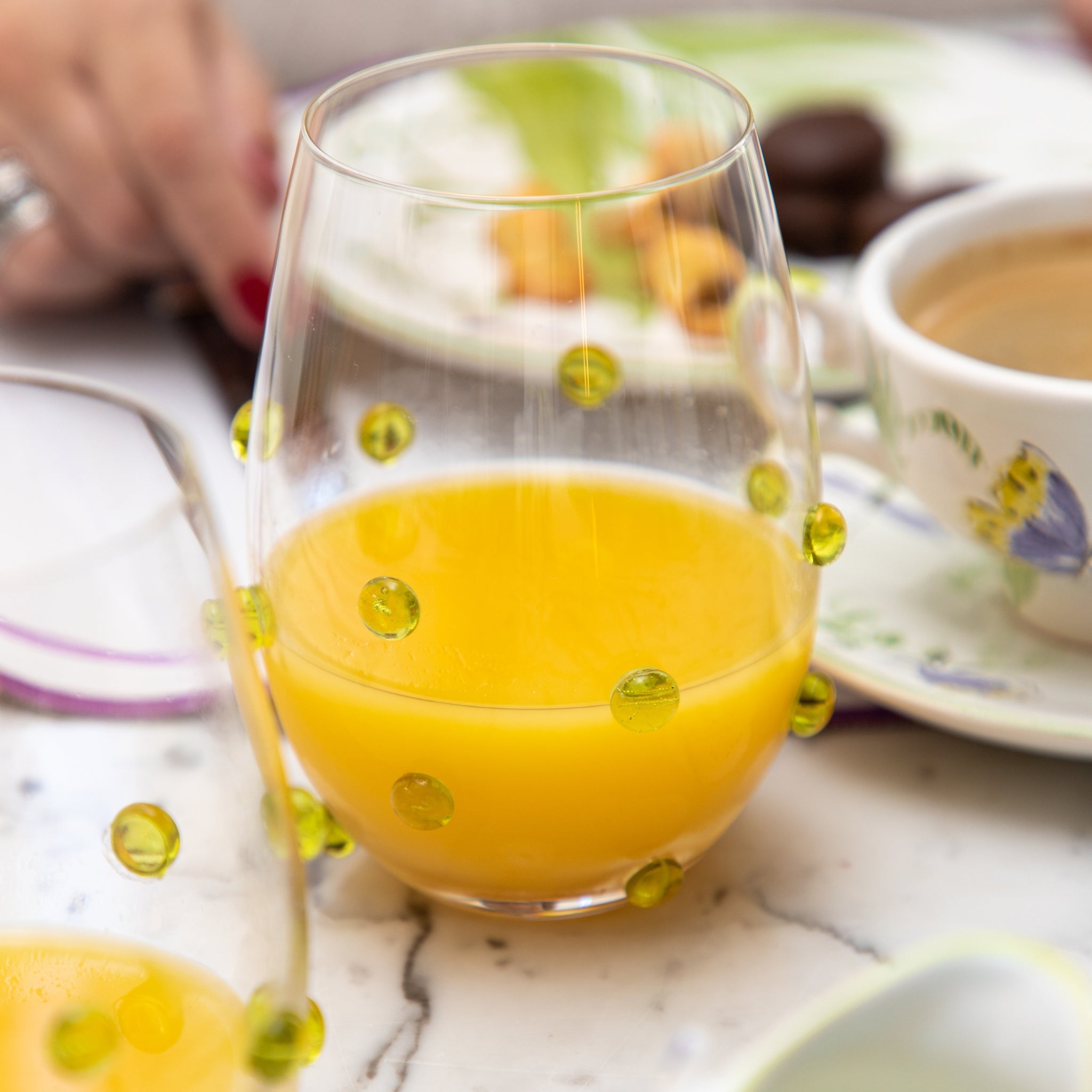 Copo Lapidá Verde Limão