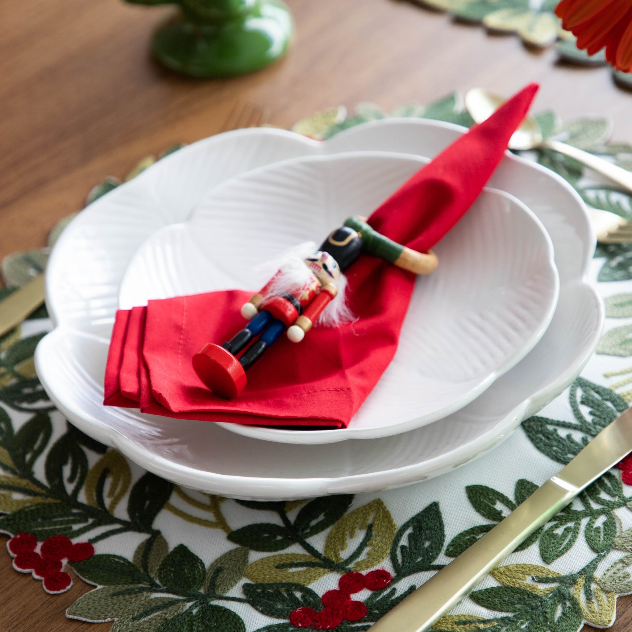 Prato de Sobremesa Banana Leaf Branco