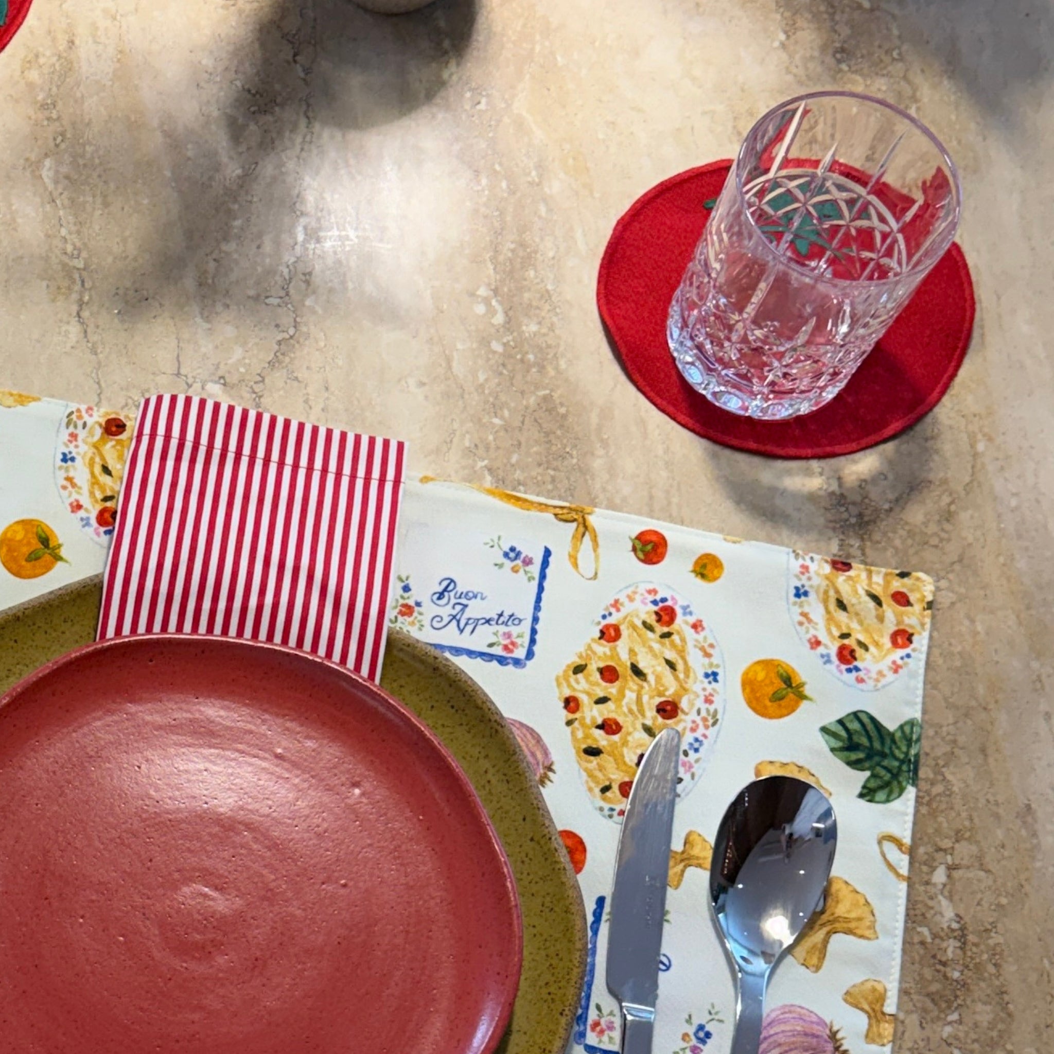 Kit 4 Guardanapos de Coquetel Tomate