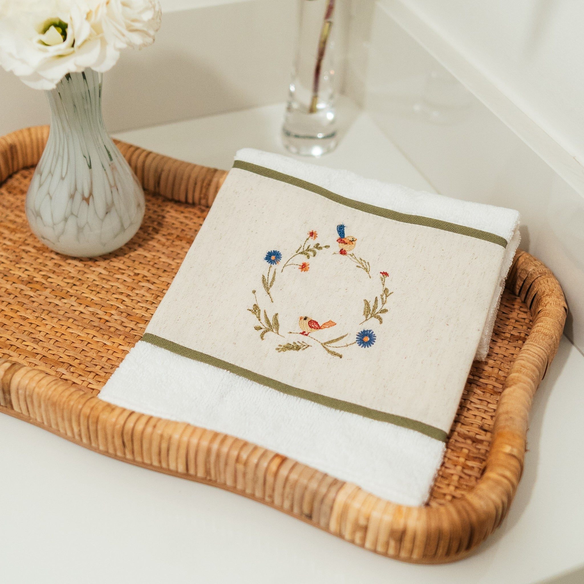 Toalha Lavabo Pássaros