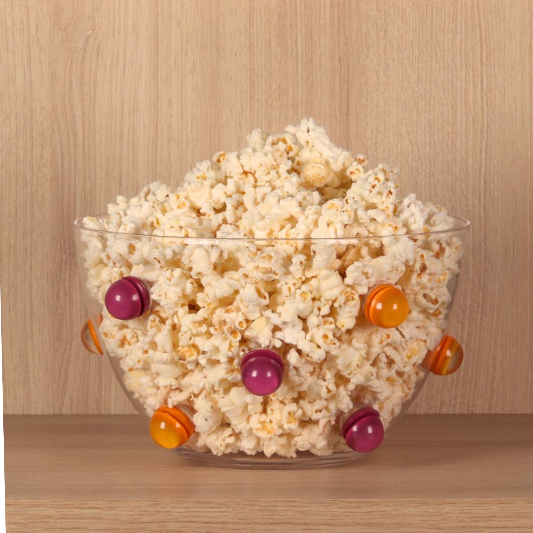 Bowl Acrílico Grande Gemas 3D Rosa e Laranja