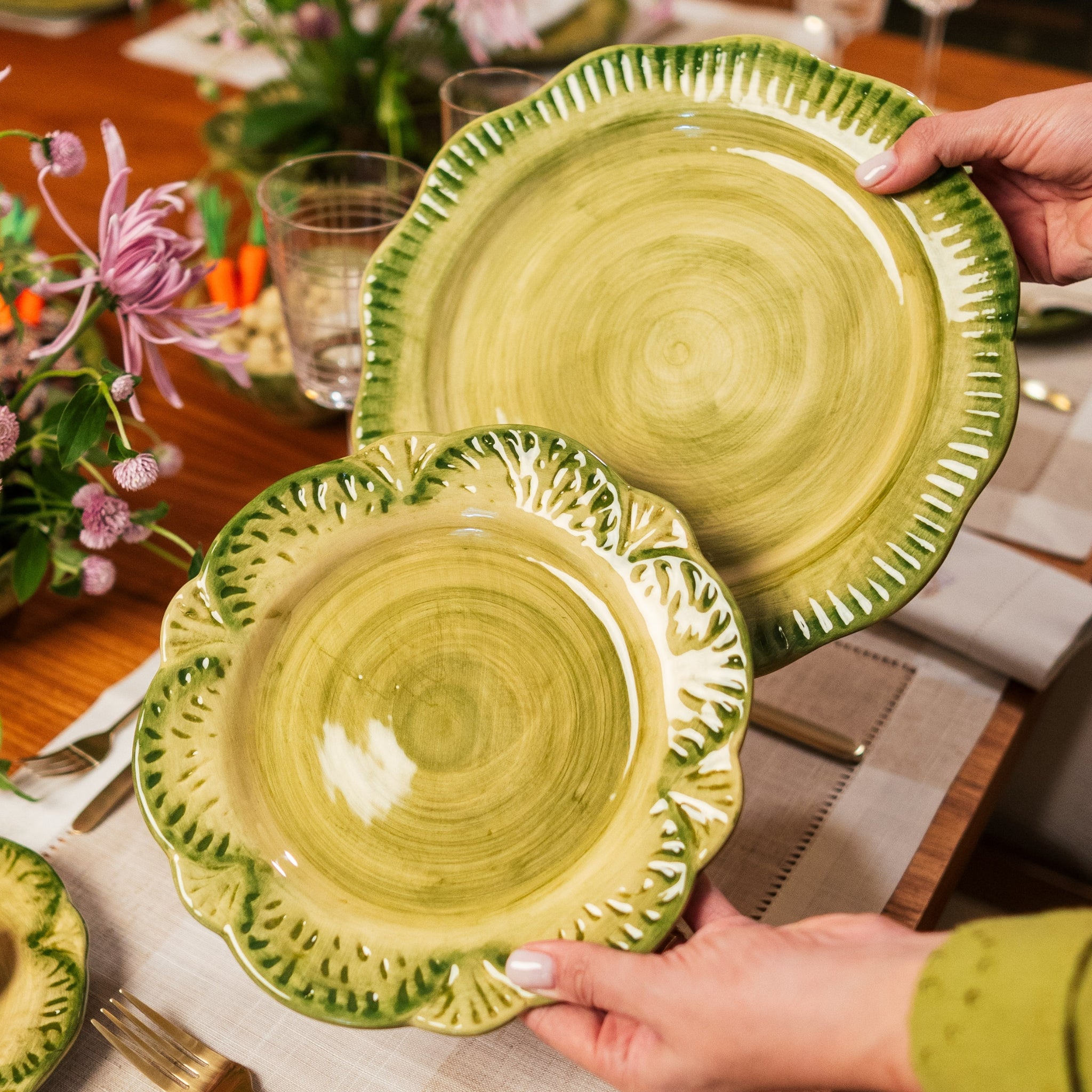 Cj. 2 Pratos Rasos Petit Jardin