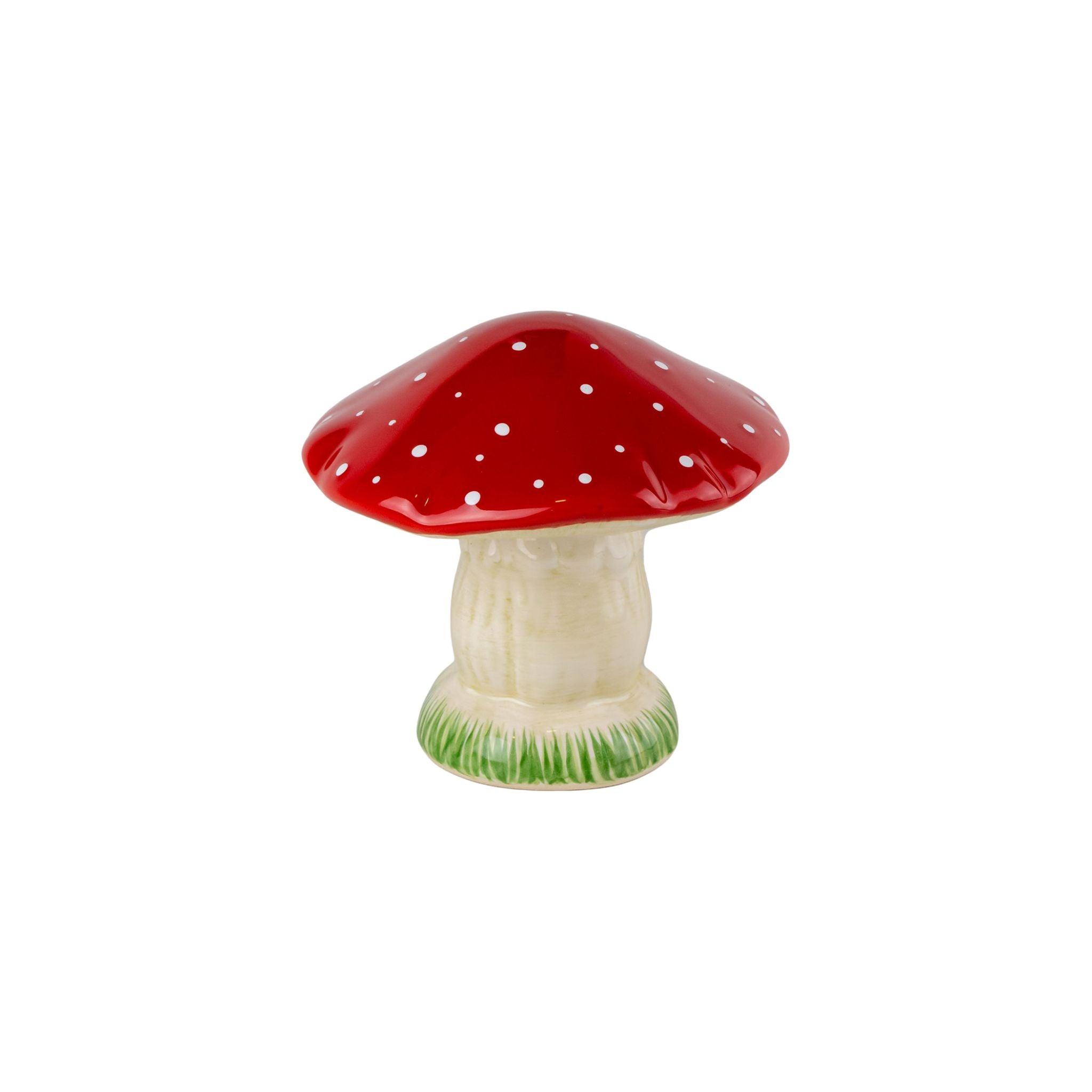 Cogumelo Grande Cerâmica Vermelho