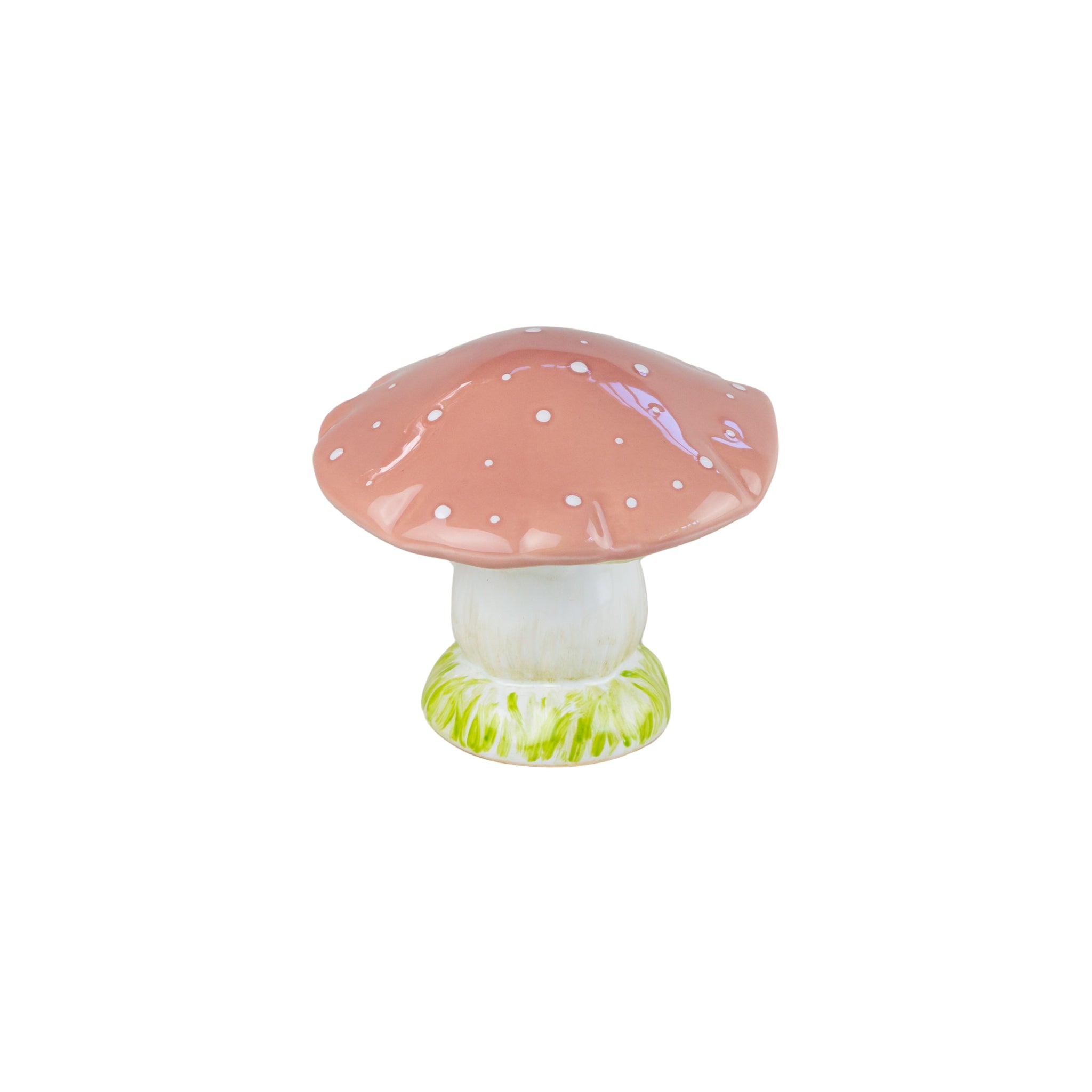 Cogumelo Grande Cerâmica Rosa