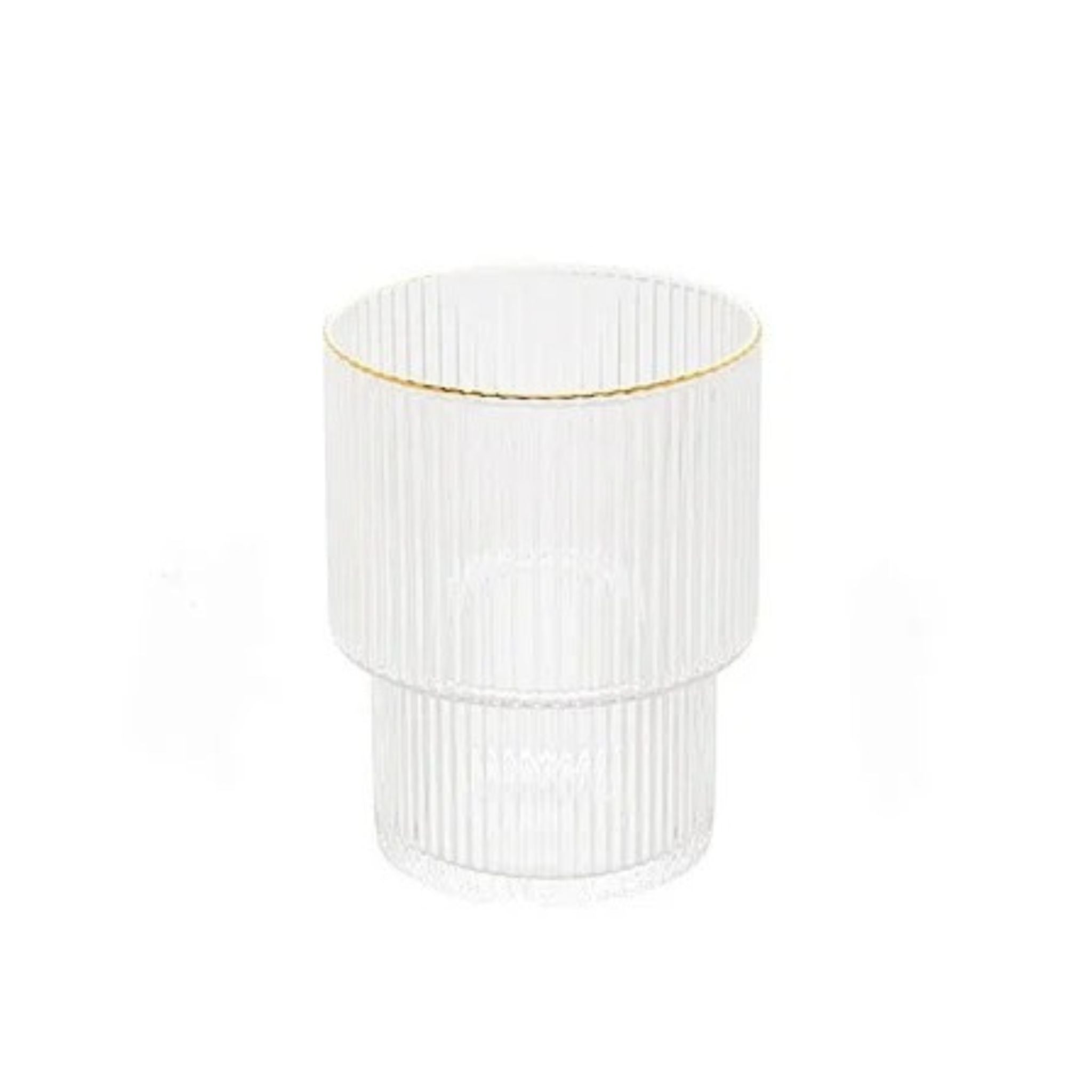 Conjunto 2 Copos Baixos com Friso Dourado