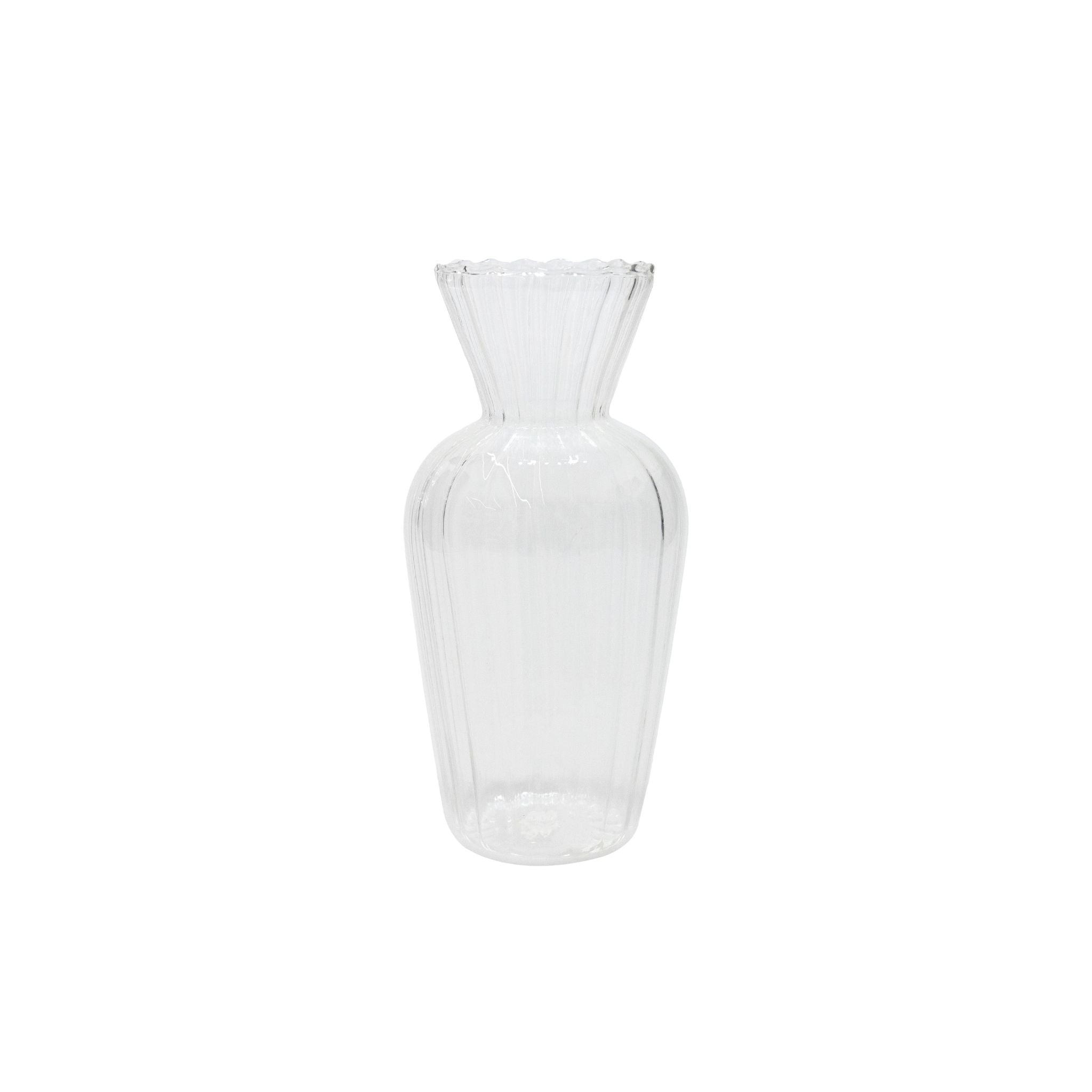Vaso Decorativo Frisado Transparente