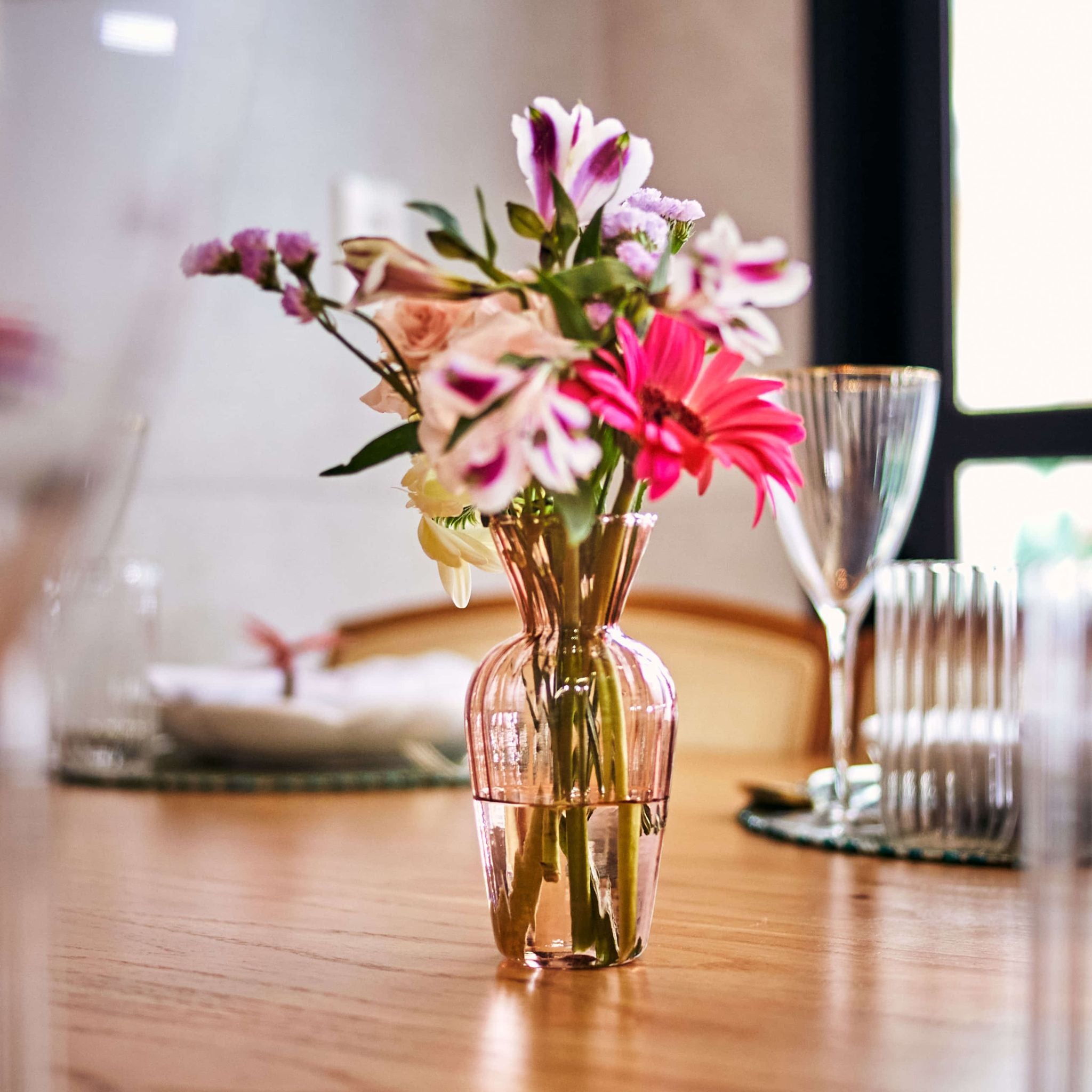 Vaso Decorativo Frisado Âmbar