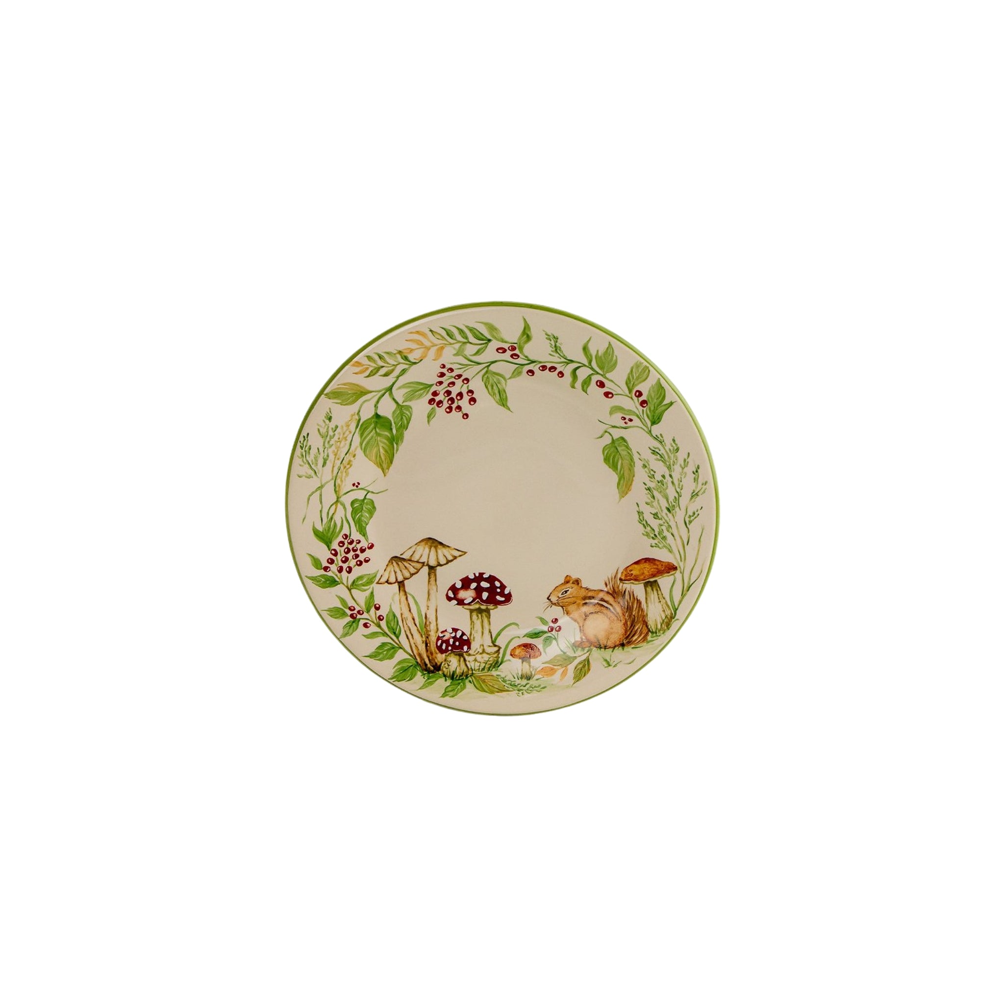 Cj. 2 Pratos de Sobremesa Esquilo na Floresta