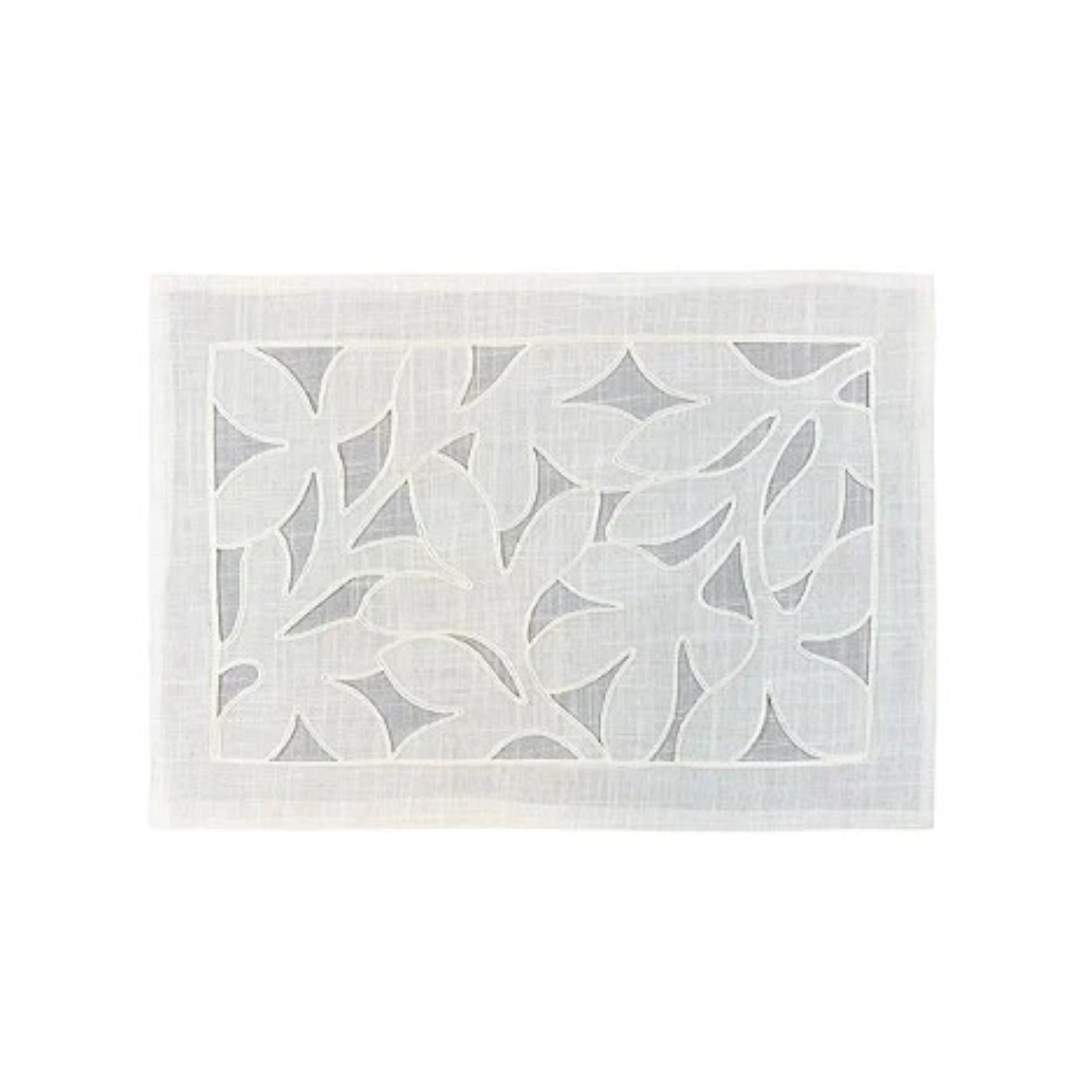 Lugar Americano Retangular White Flower