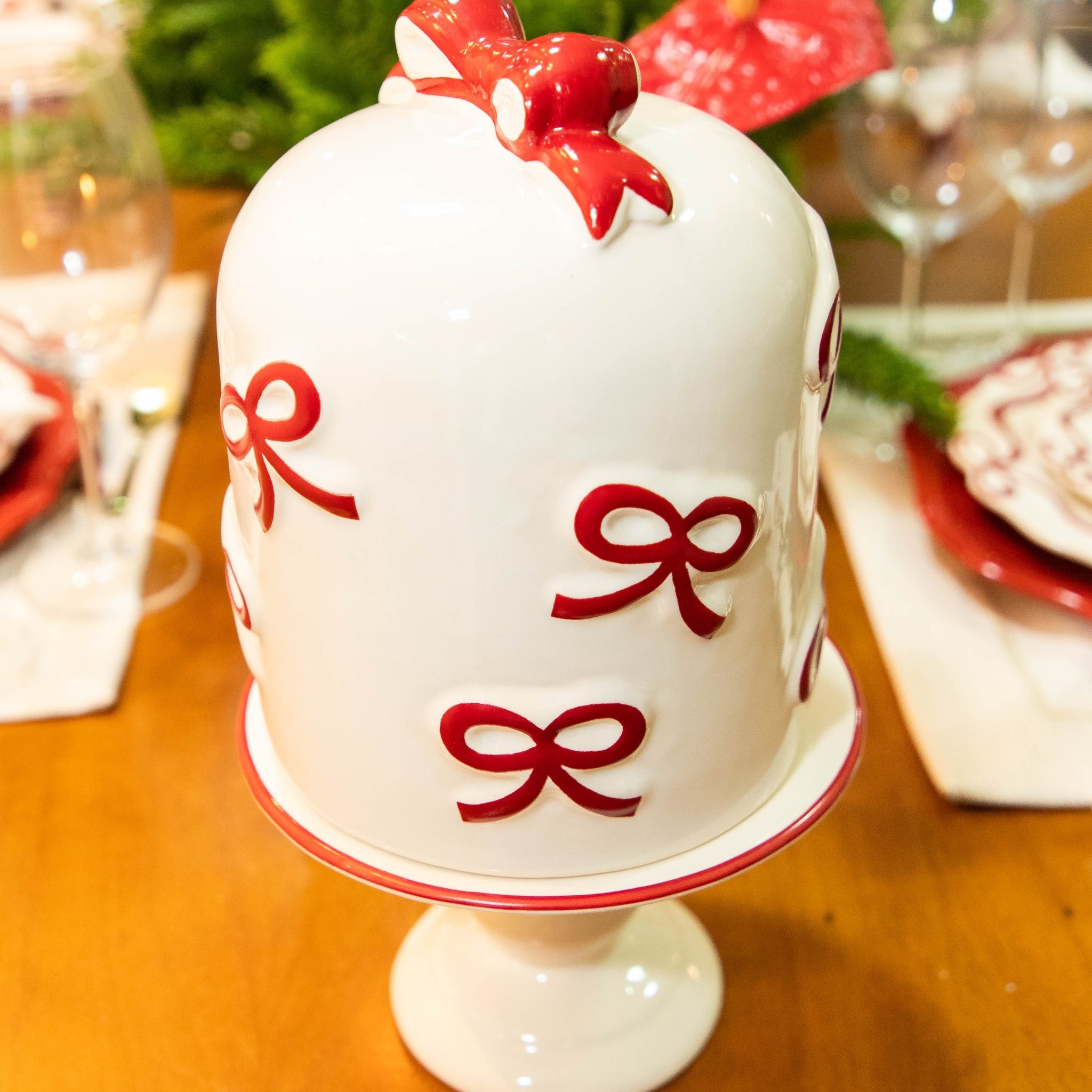 Porta Panetone Médio Laço de Fita