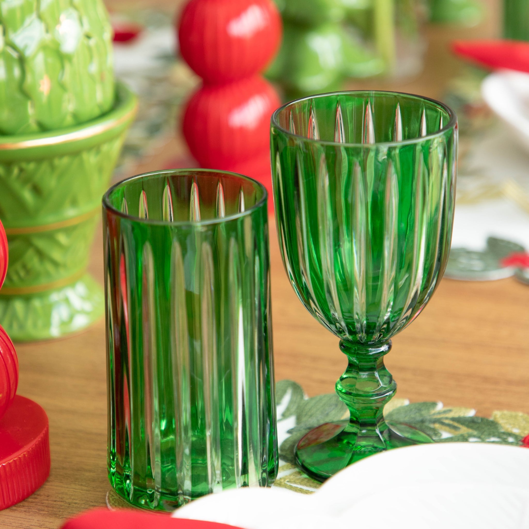 Cj. 2 Copos Long Drink  Verde