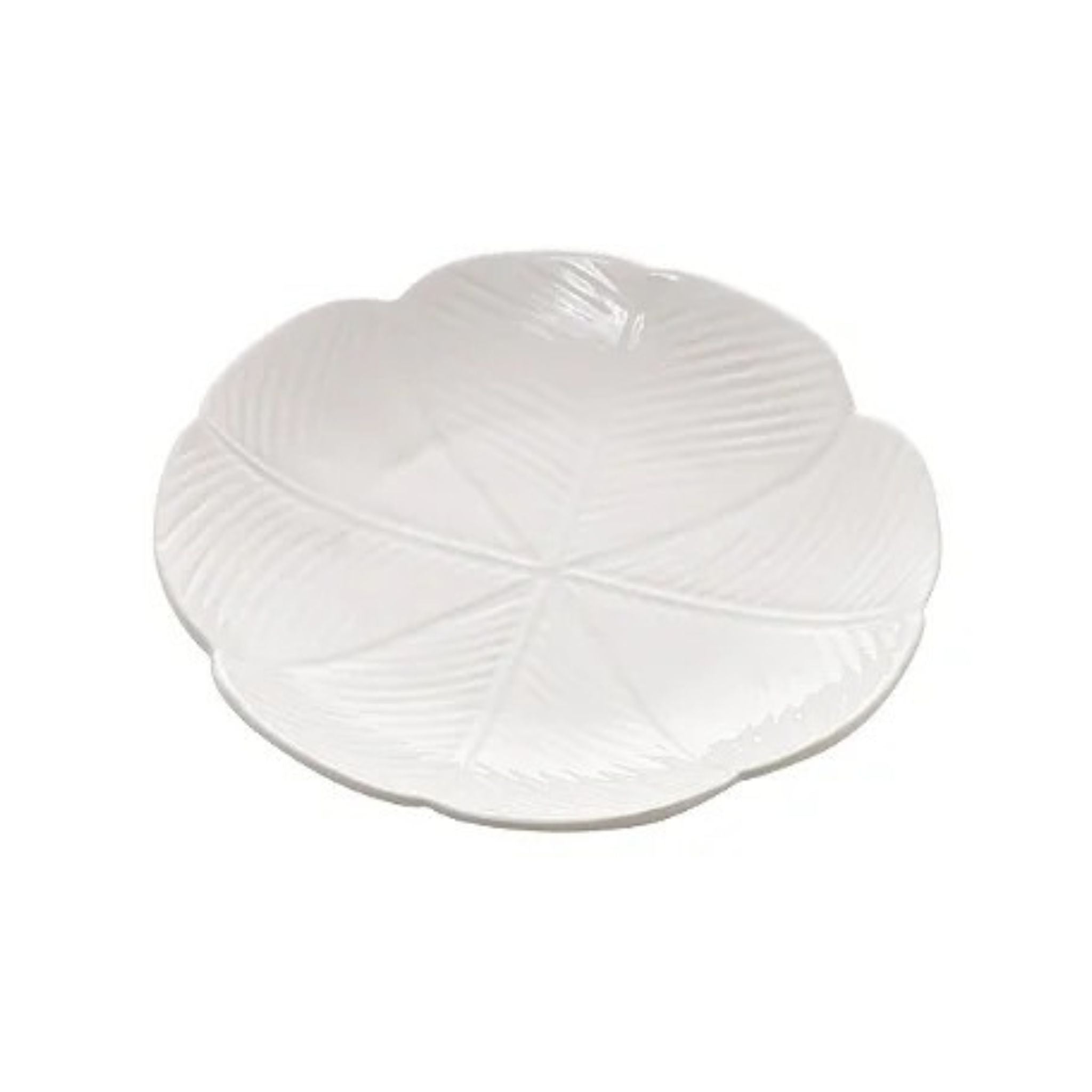 Prato Raso Banana Leaf Branco