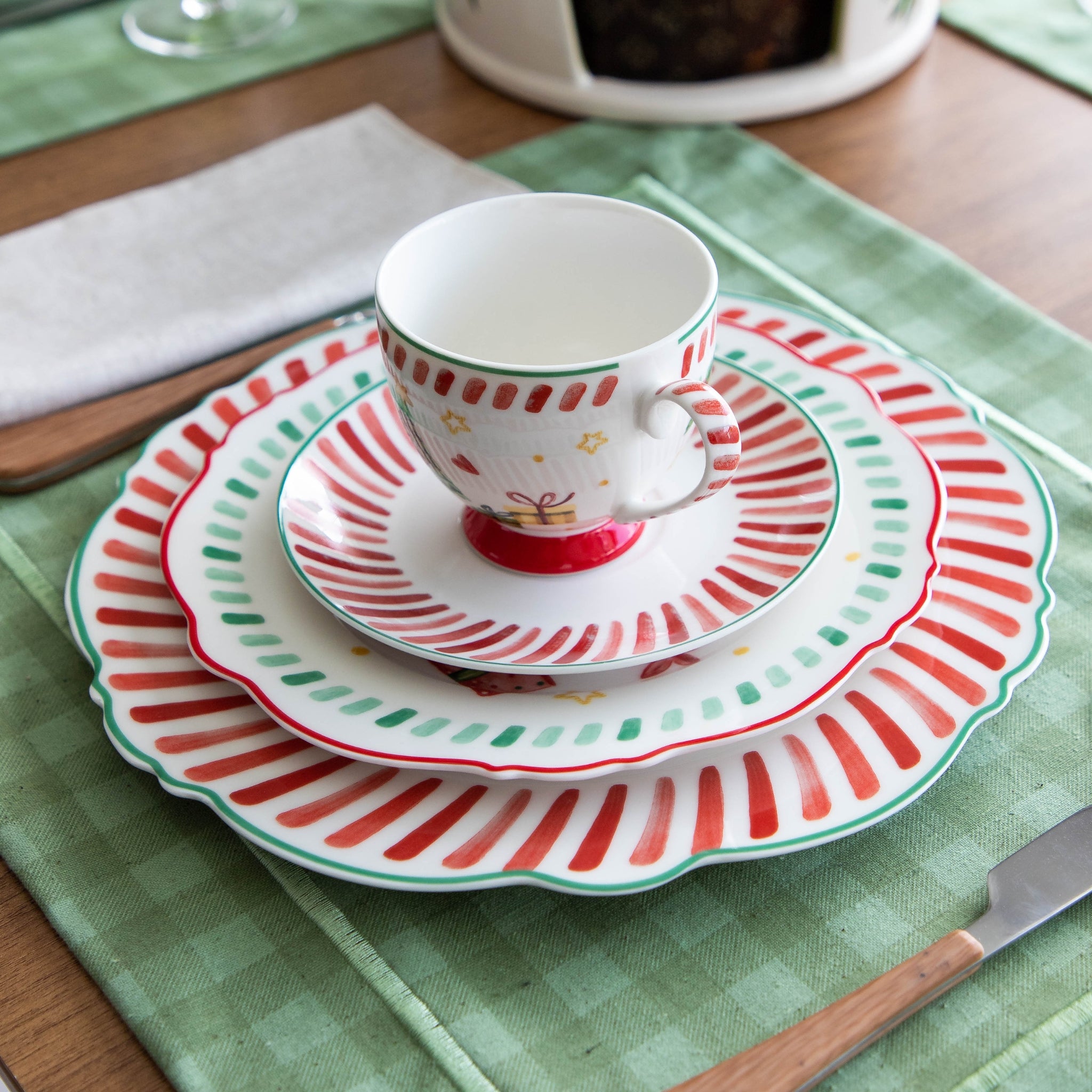 Cj. 2 Pratos Rasos Coleção Natale