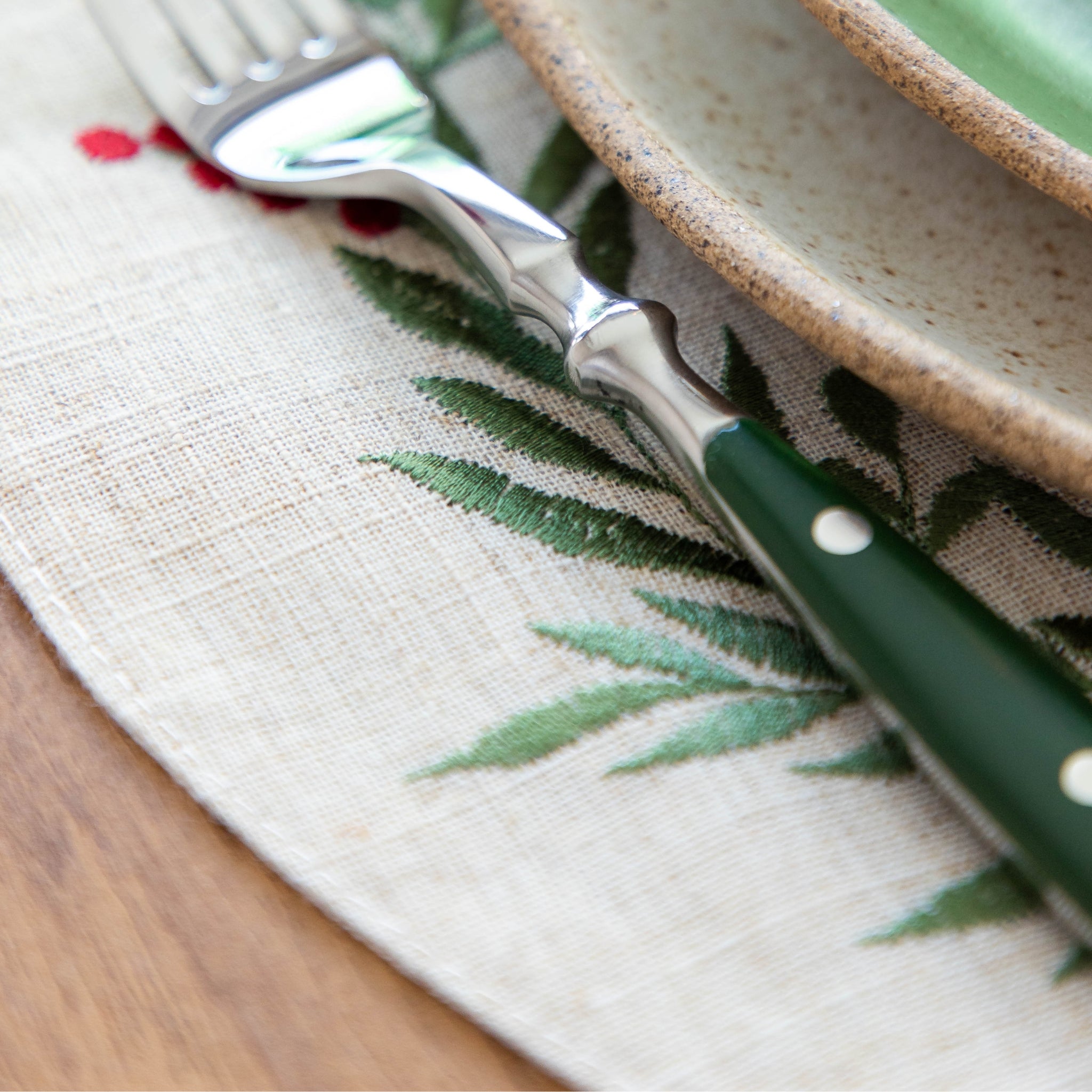 Faqueiro Inox com Detalhe Verde - 4 Pessoas