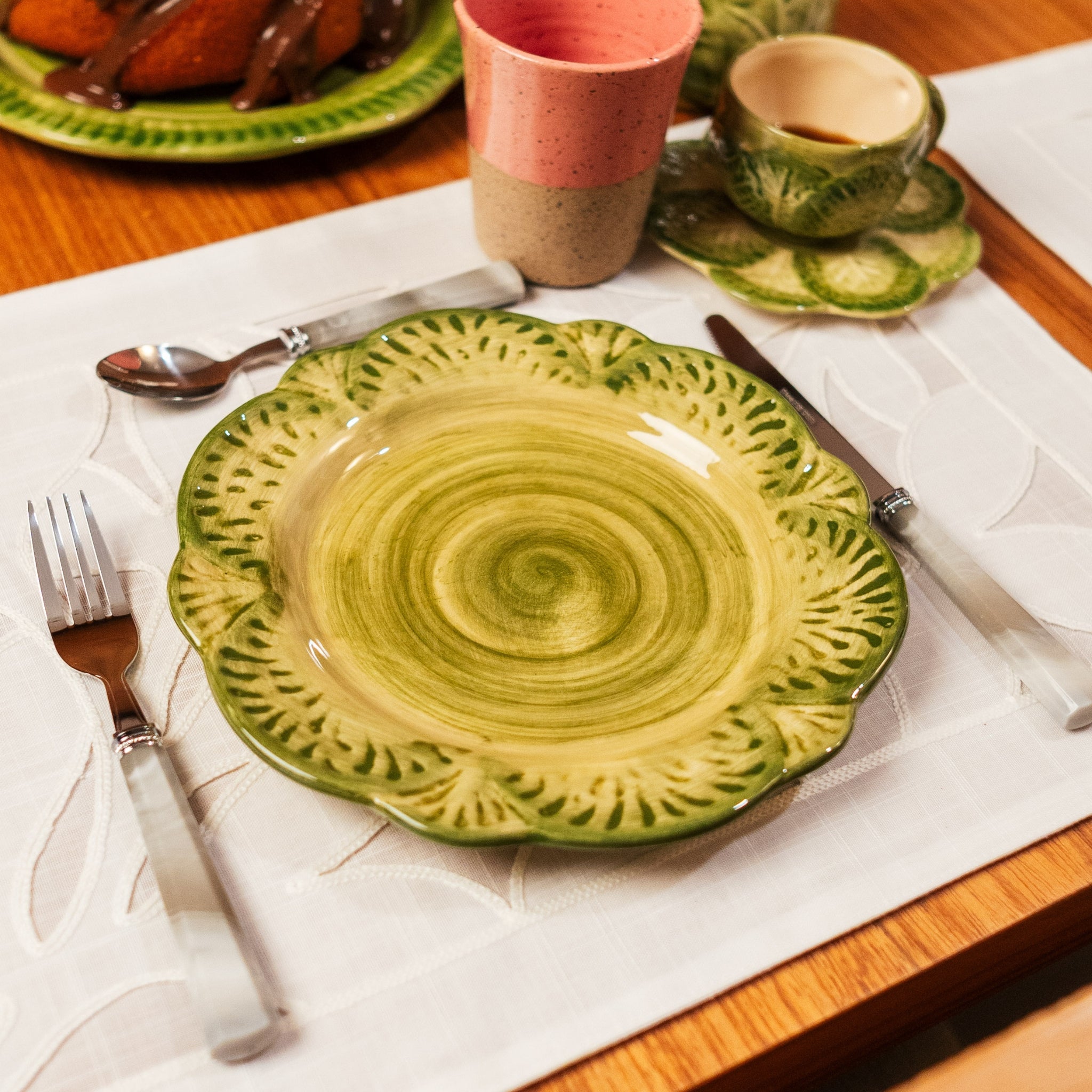 Cj. 2 Pratos Sobremesa Petit Jardin