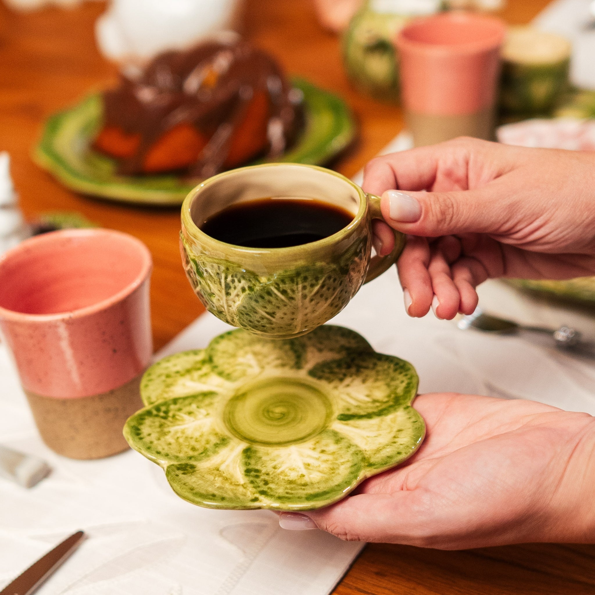 Cj. 2 xícaras de Chá Petit Jardin