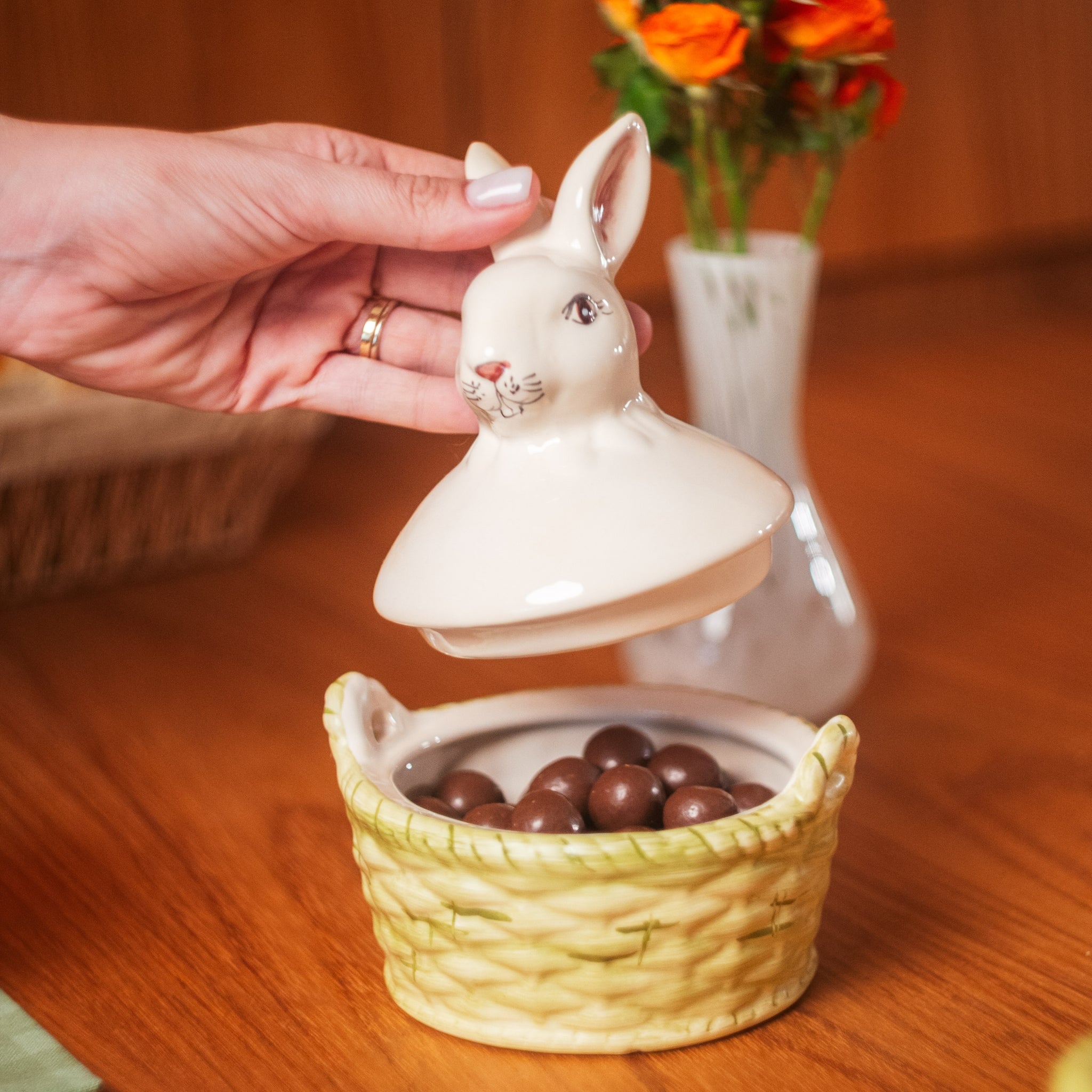 Compoteira Coelho Verde