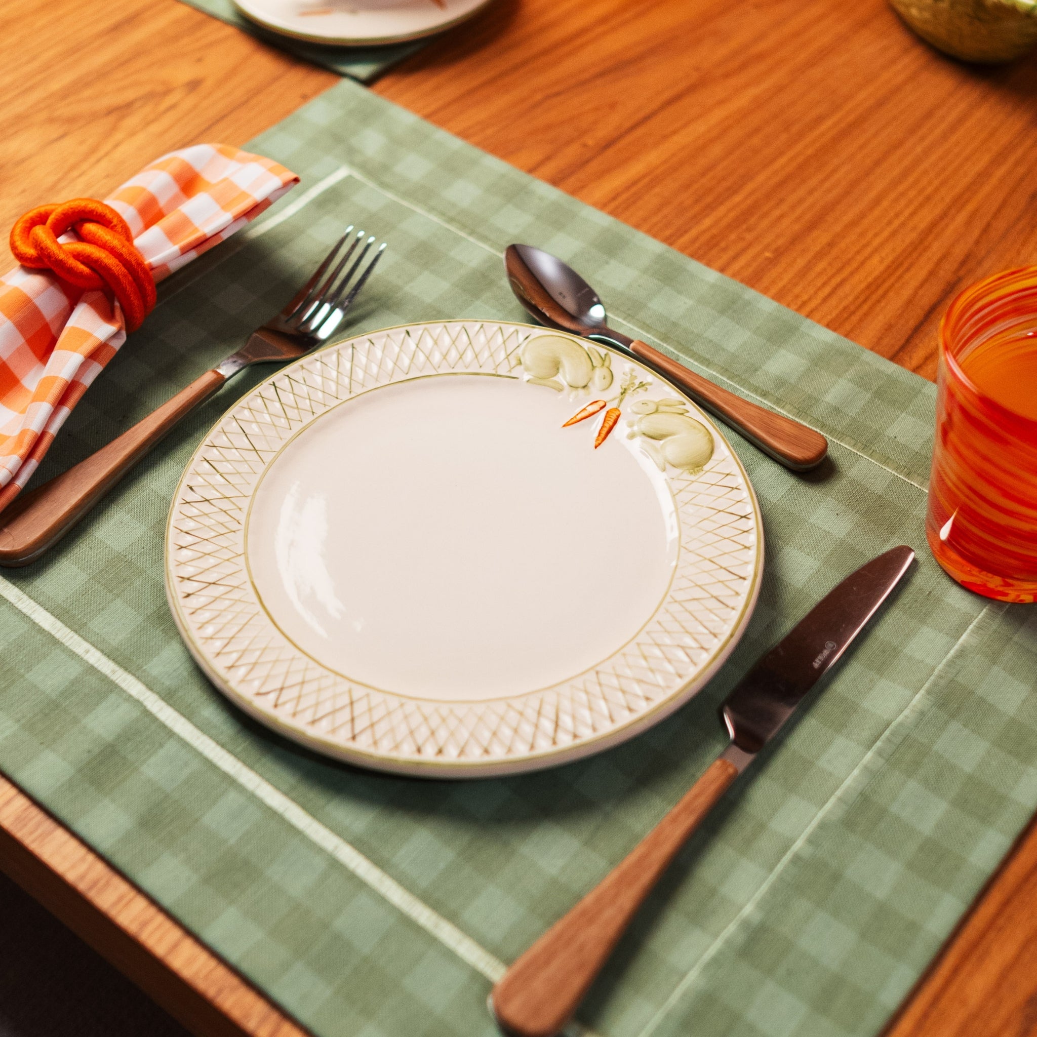 Cj. 2 Pratos Sobremesa Carrot Garden