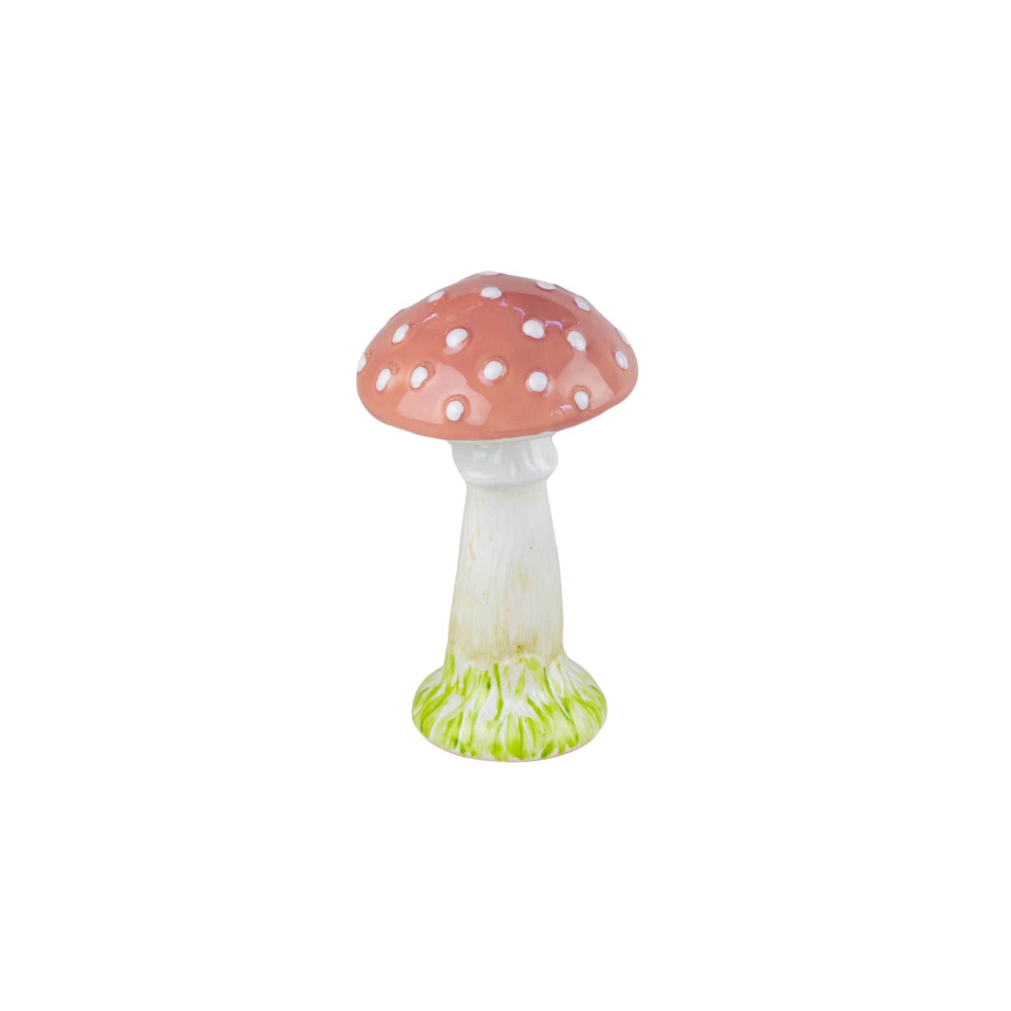 Cogumelo Pequeno Cerâmica Rosa