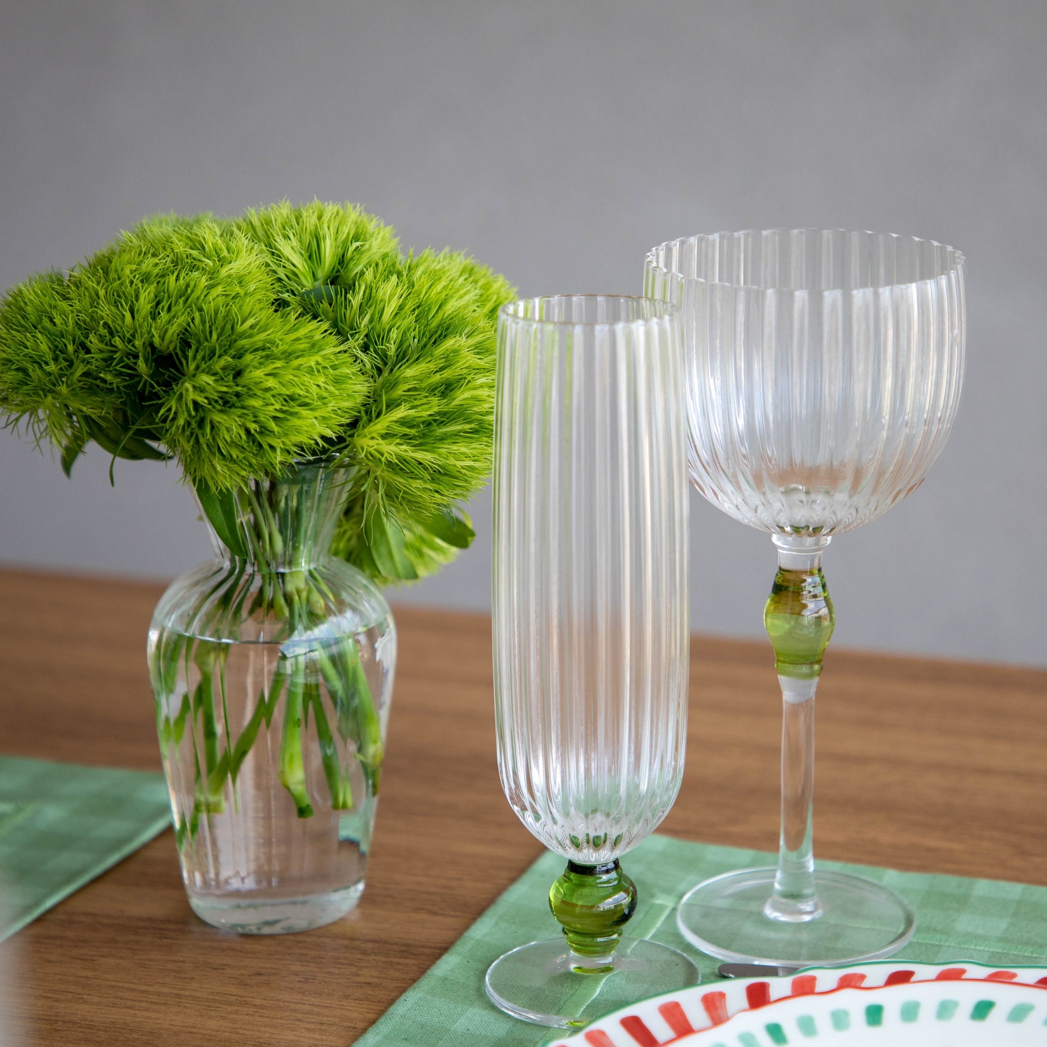 Vaso Decorativo Frisado Transparente